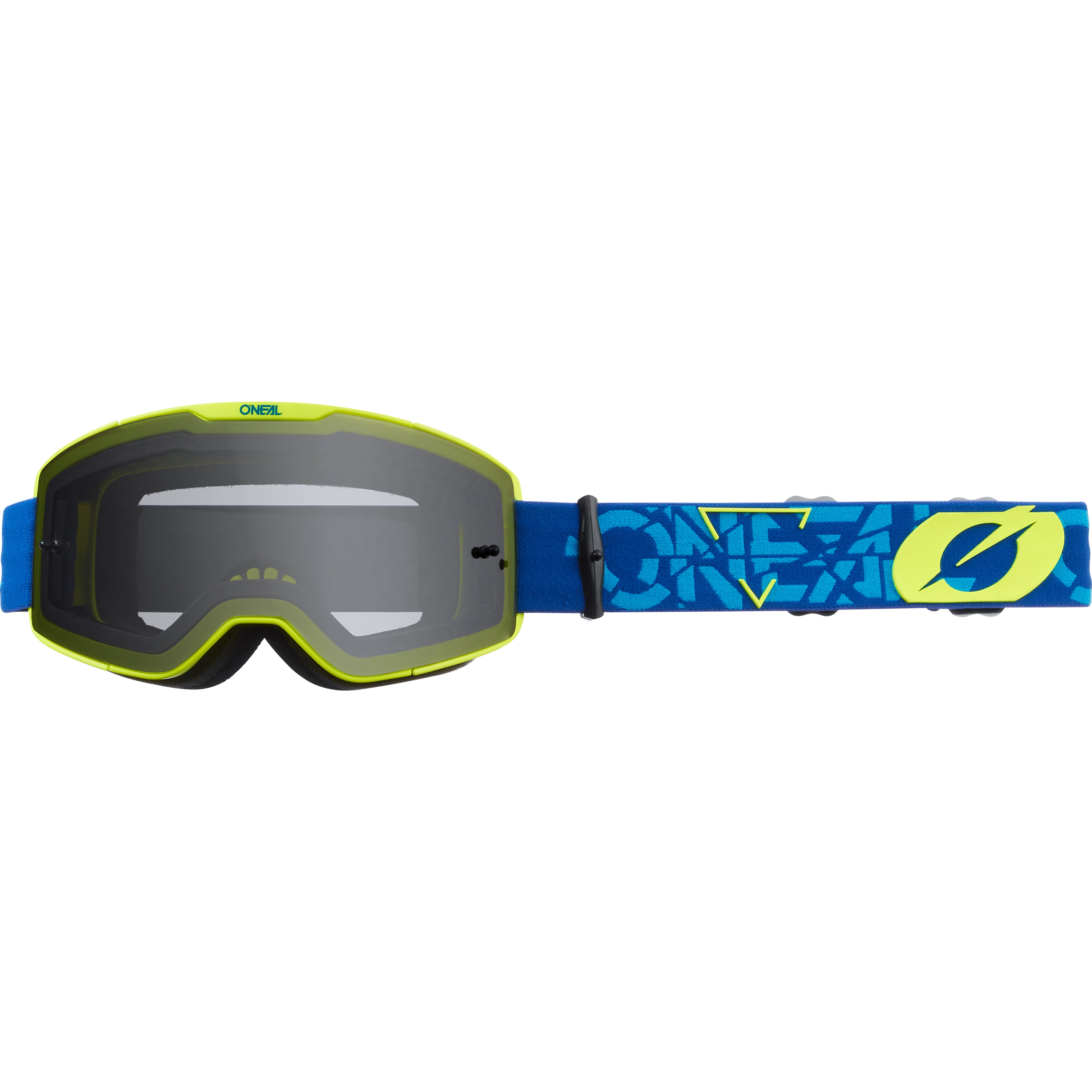 B-20 Flat Crossbrille Strain V.22 blau/neongelb/grau