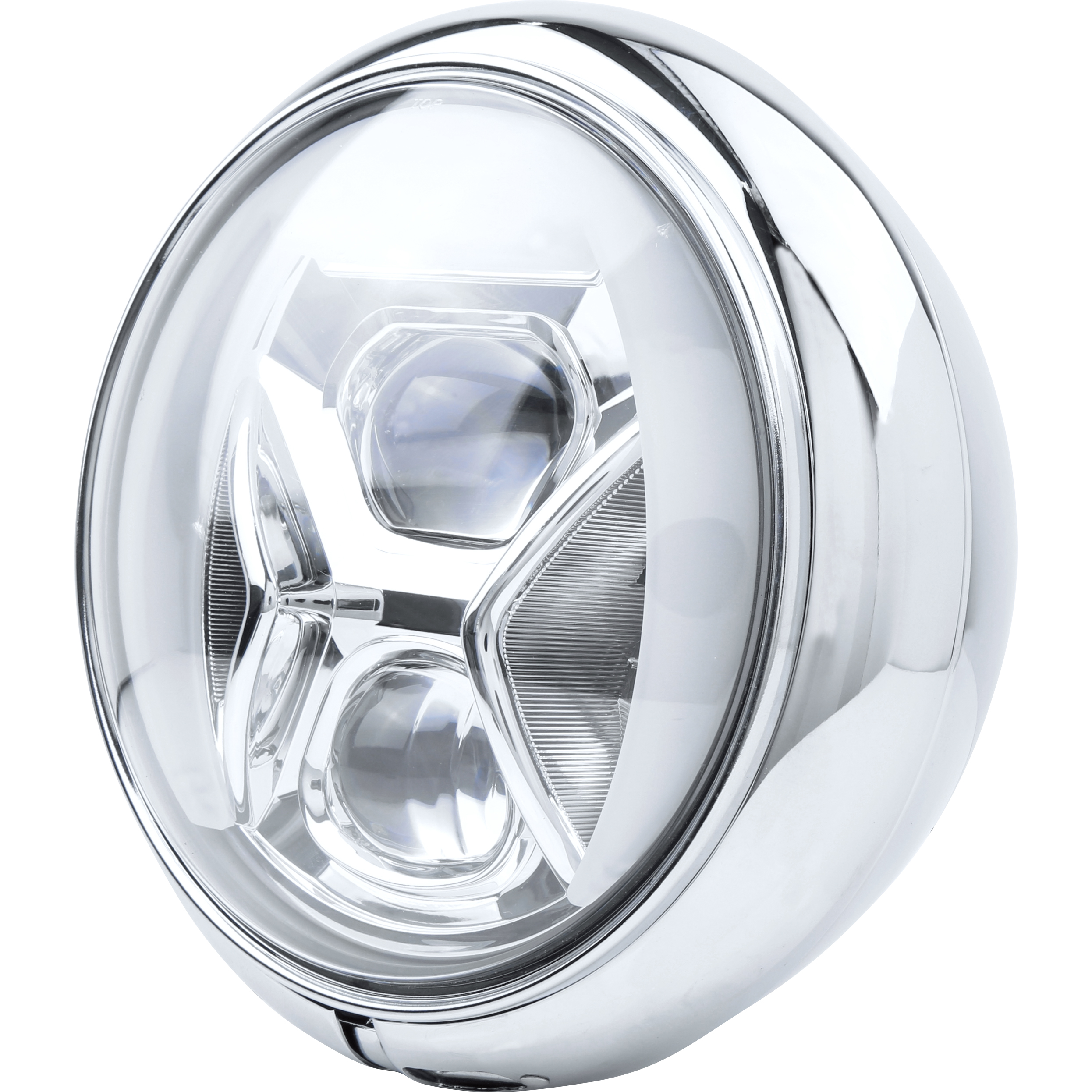 Highsider-LED Hauptscheinwerfer HD-Style T8 Ø220mm unten chrom-5735111033004571