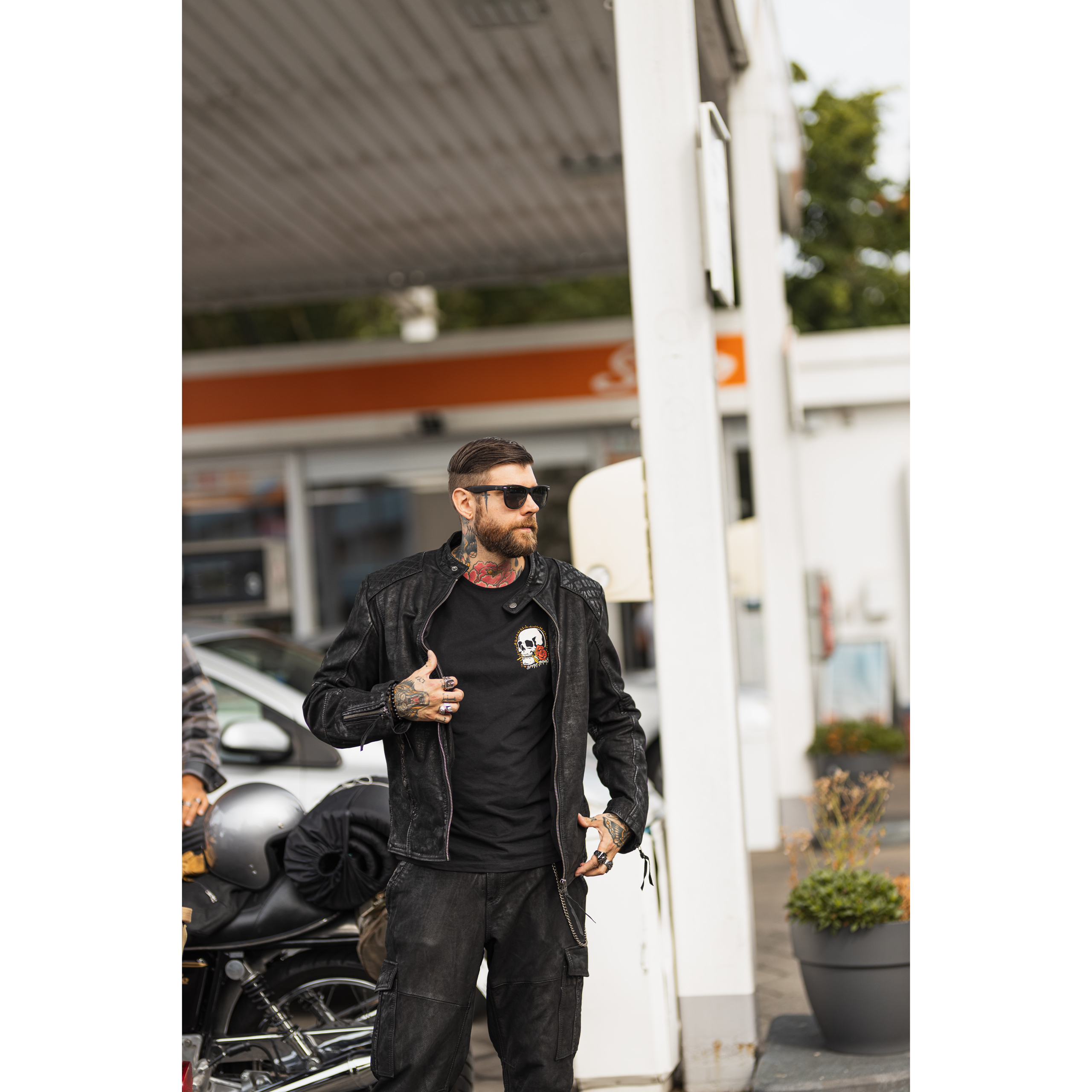 Spirit Motors-Smoky Trevor Lederjacke schwarz-1000141999001