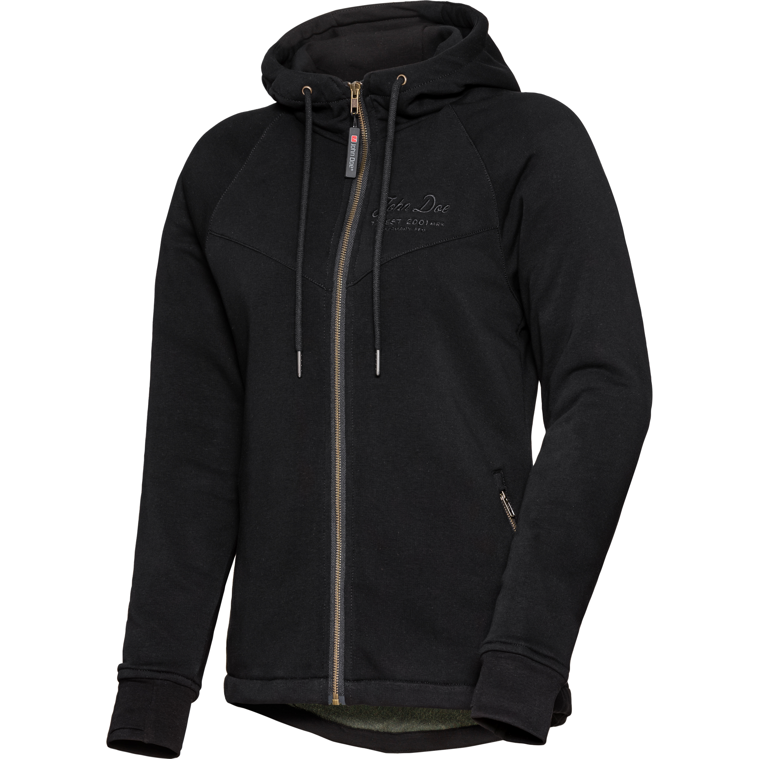 John Doe XTM Damen Hoodie V2.0 schwarz XL - Motorradbekleidung - Motorradjacken