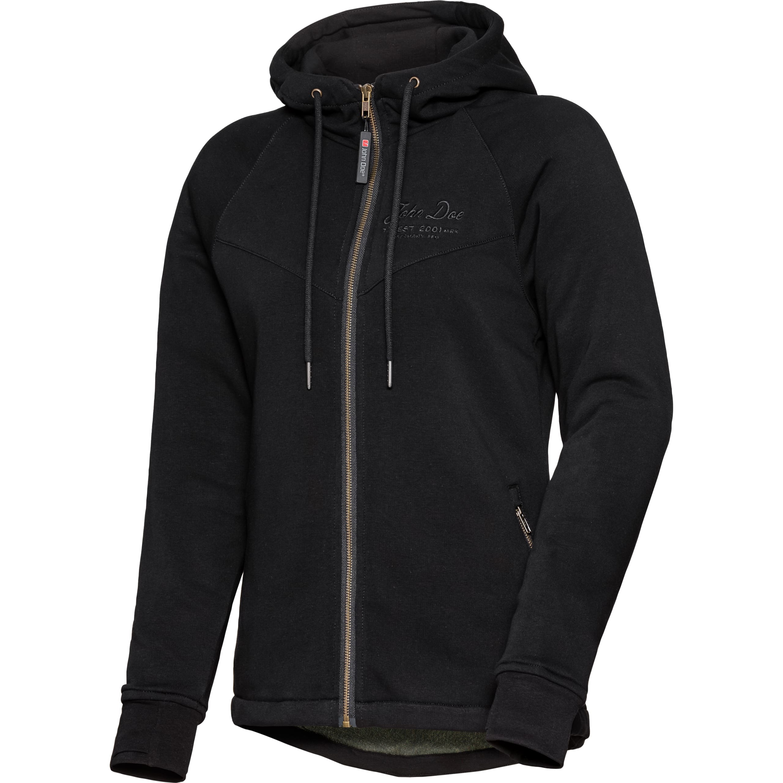 John Doe XTM Damen Hoodie V2.0 schwarz XL - Motorradbekleidung - Motorradjacken