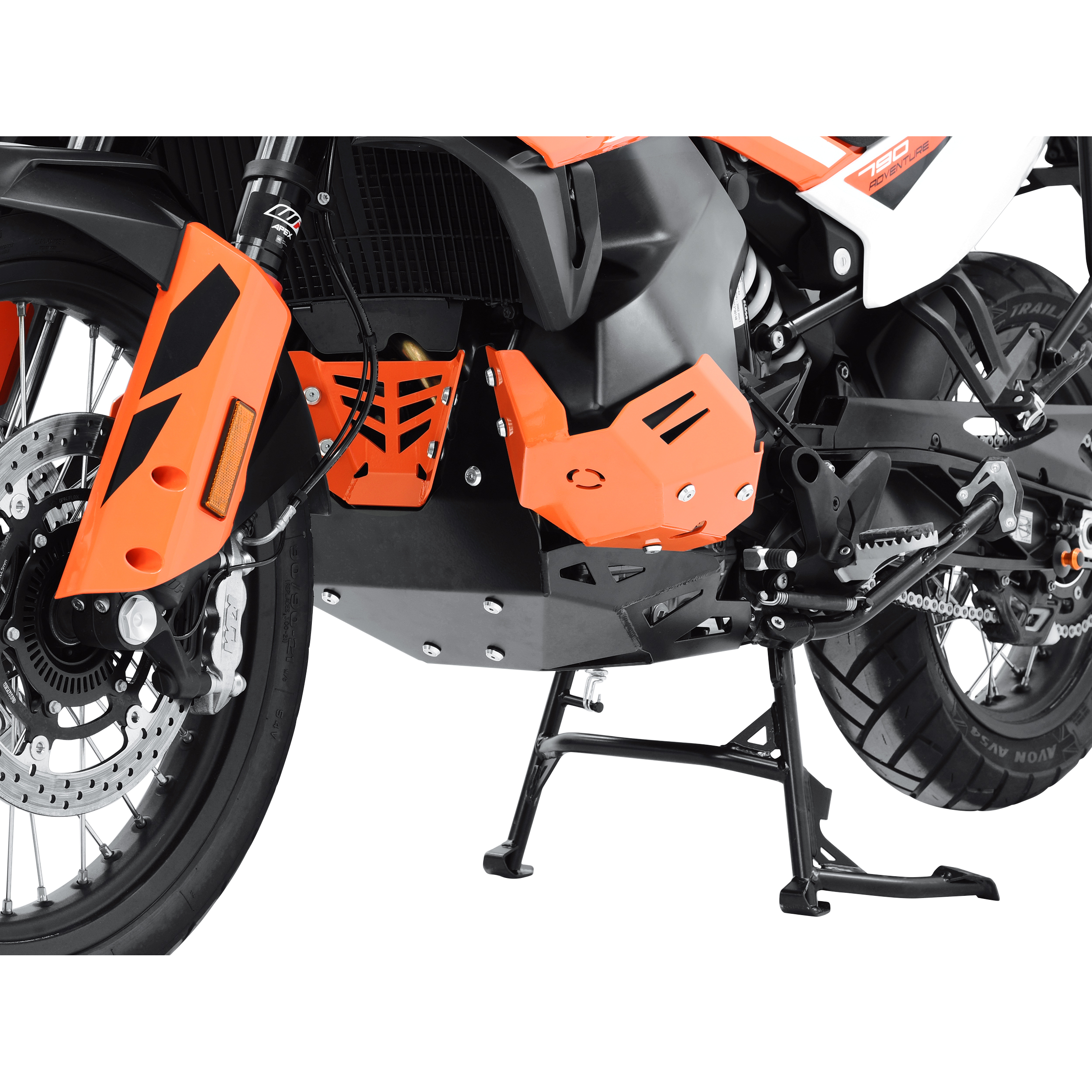 Zieger Motorschutz Alu orange/schwarz für KTM 790 Adventure - Motorradteile & Ersatzteile - Verkleidungen & Abdeckungen