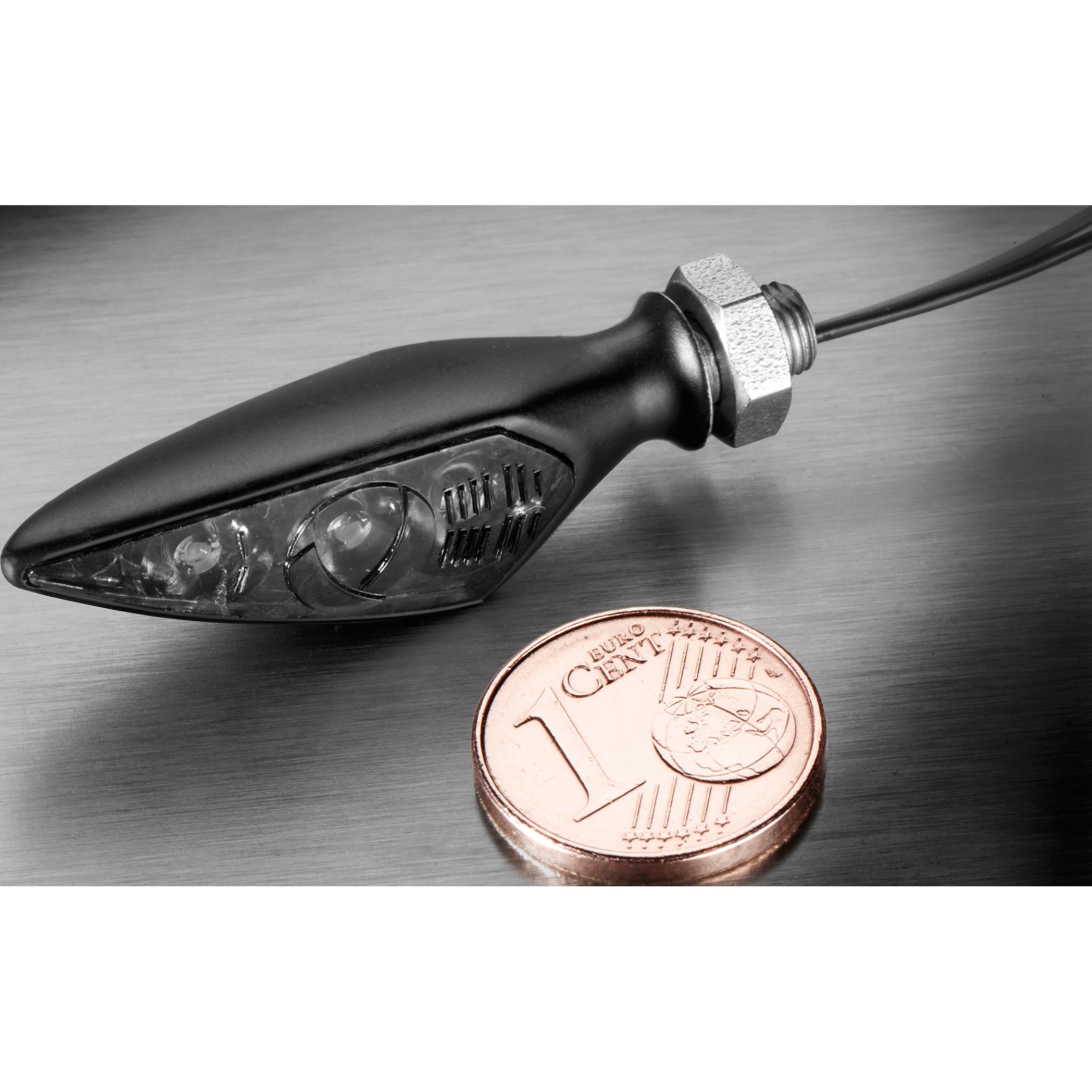 Kellermann-LED Metall Blinker M5 Rhombus S Dark-5730751020000001