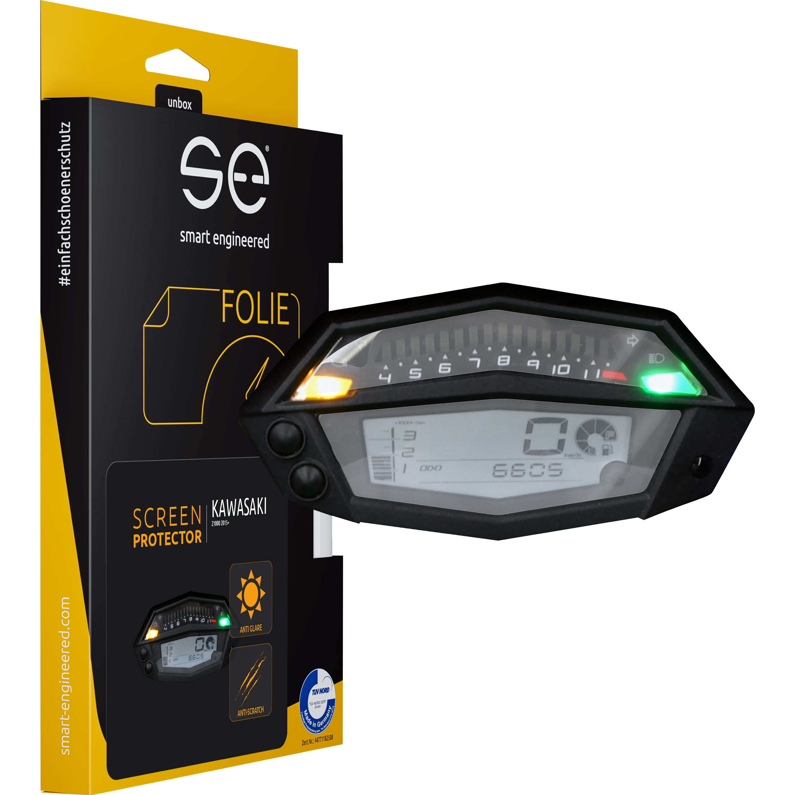 Smart Engineered cockpit protective film anti-reflective for Kawa Z 1000 2014-2020