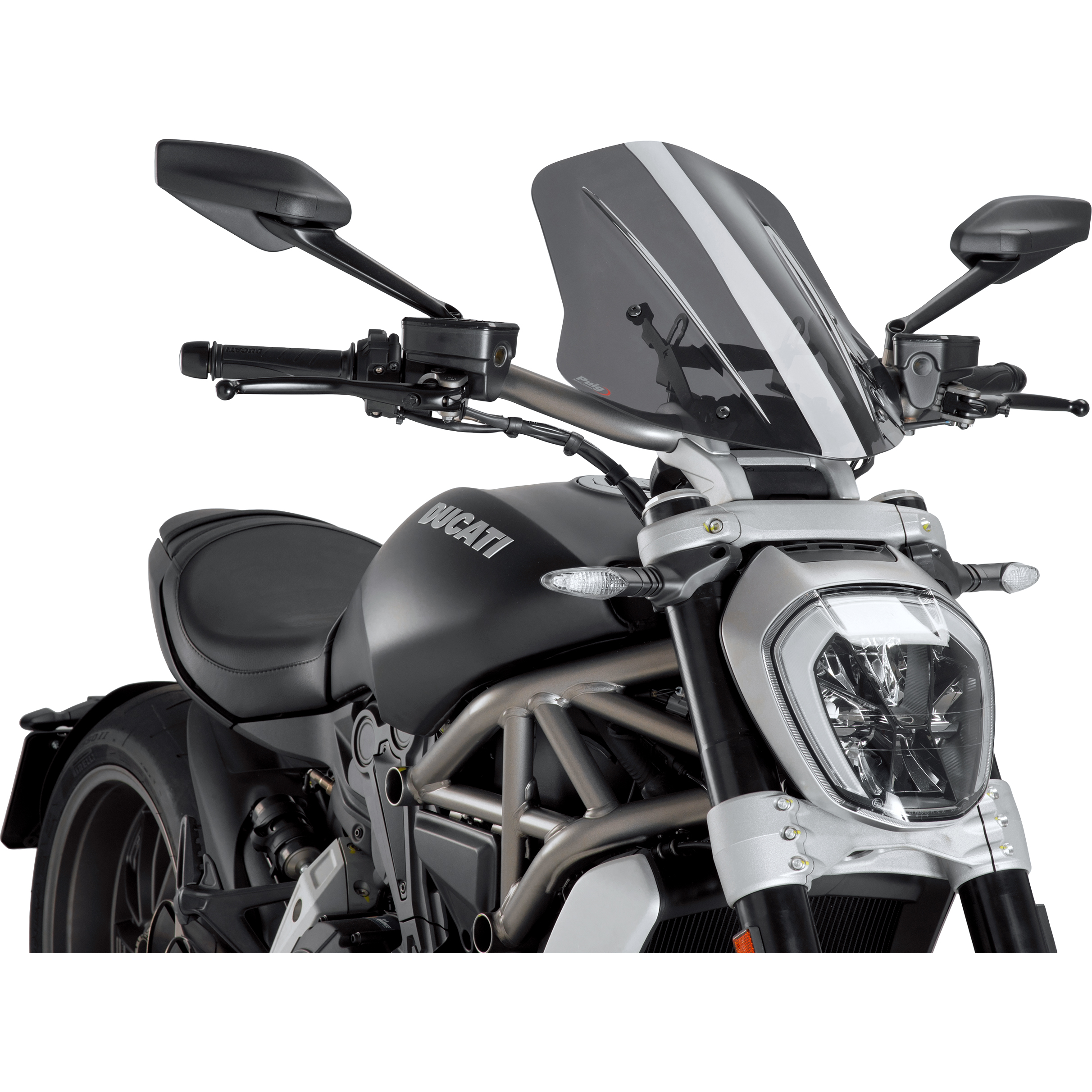Puig pare-brise NG réglable teinté pour X Diavel 16-18