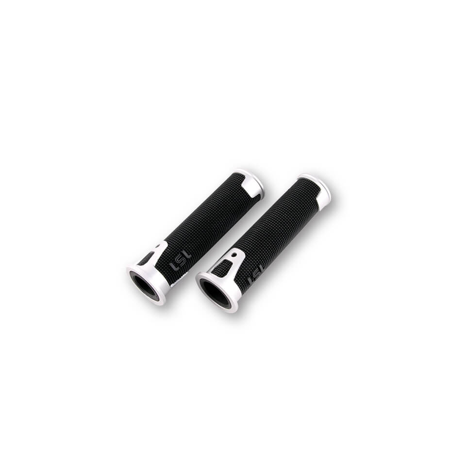LSL Lenkergriffgummipaar 22mm Ergonia schwarz/silber - Motorradteile & Ersatzteile - Lenker, Griffe & Hebel