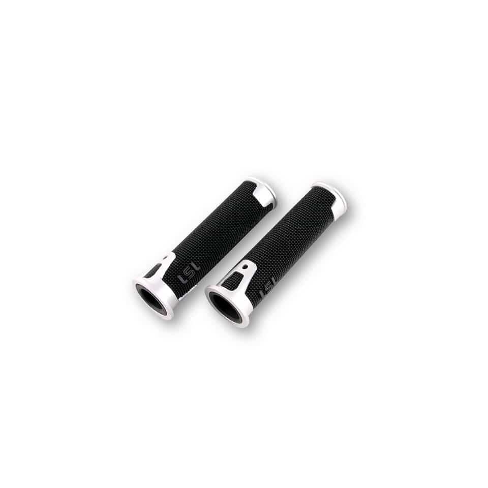 LSL Lenkergriffgummipaar 22mm Ergonia schwarz/silber - Motorradteile & Ersatzteile - Lenker, Griffe & Hebel