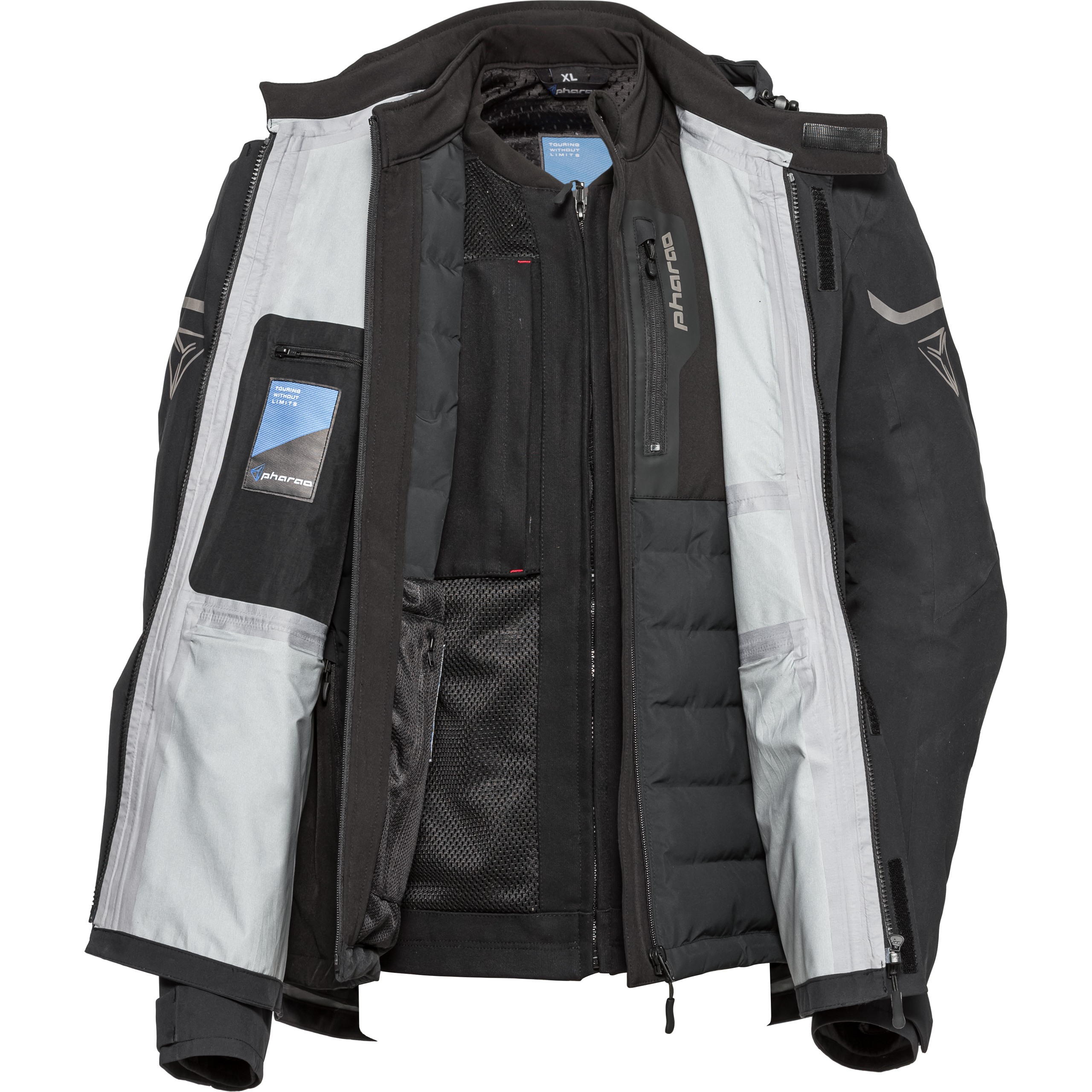 Pharao-Treton Hybrid WP Textiljacke schwarz 3XL-2016731999001013