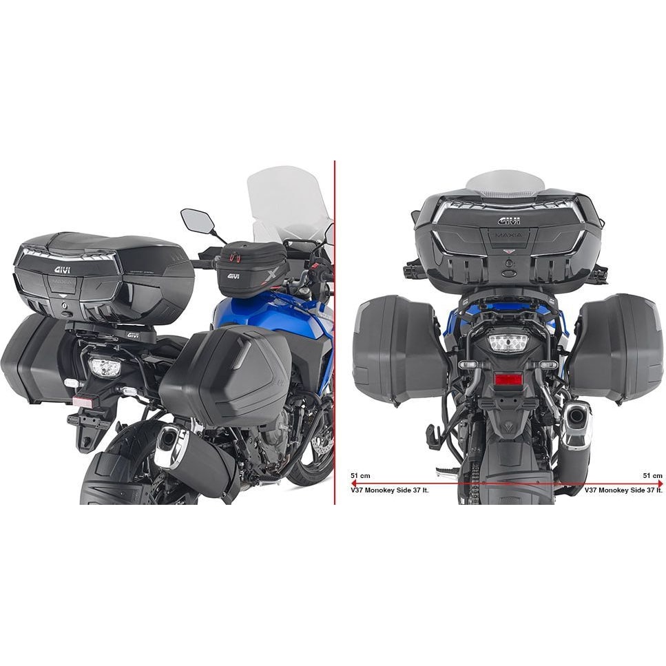 Givi Seitenträger Monokey® Side PLX3125 für Suzuki DL 800 V-Strom - Motorradzubehör - Motorradgepäck