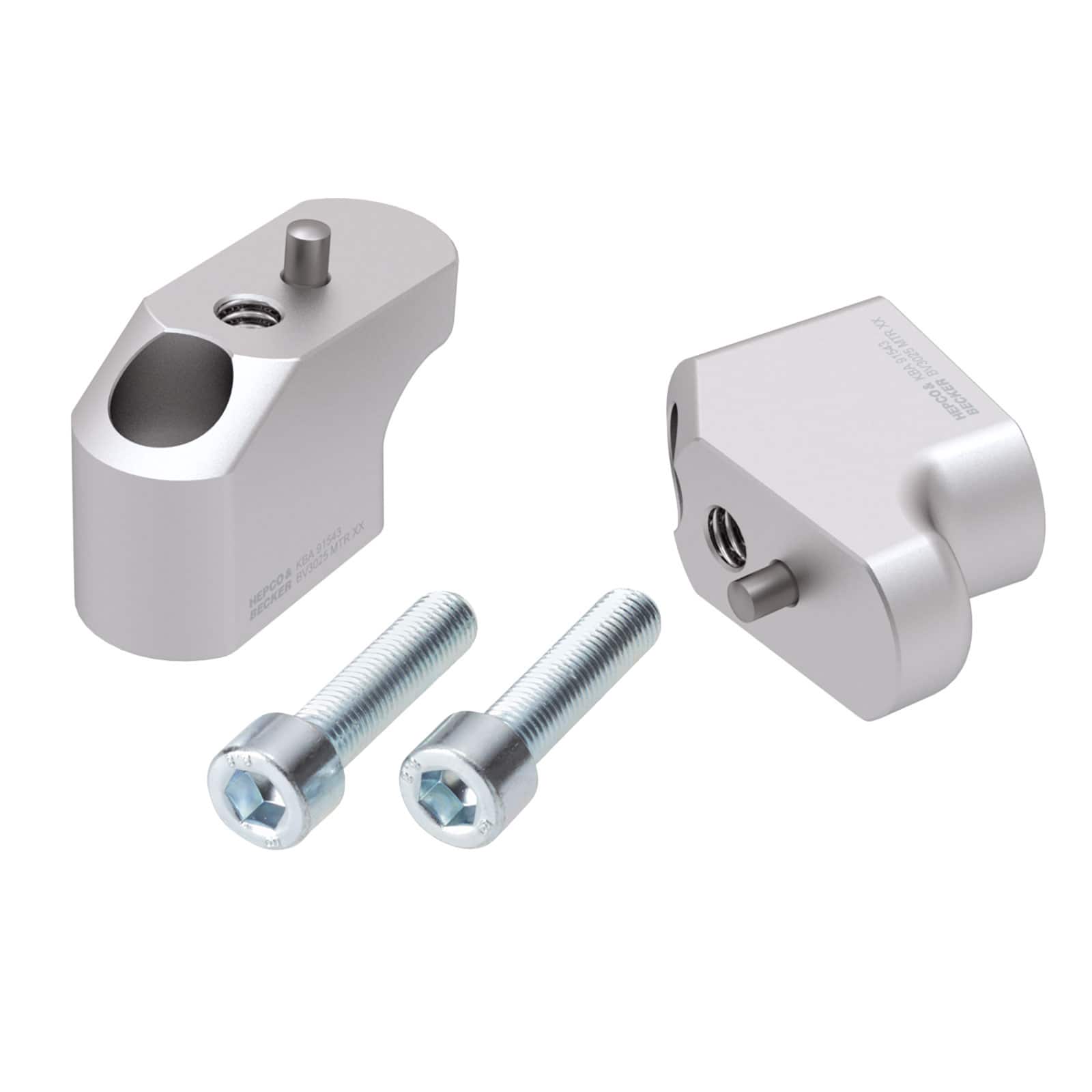 Hepco & Becker Lenkerverlegung 30/25mm silber für Triumph Tiger 850 Sport
