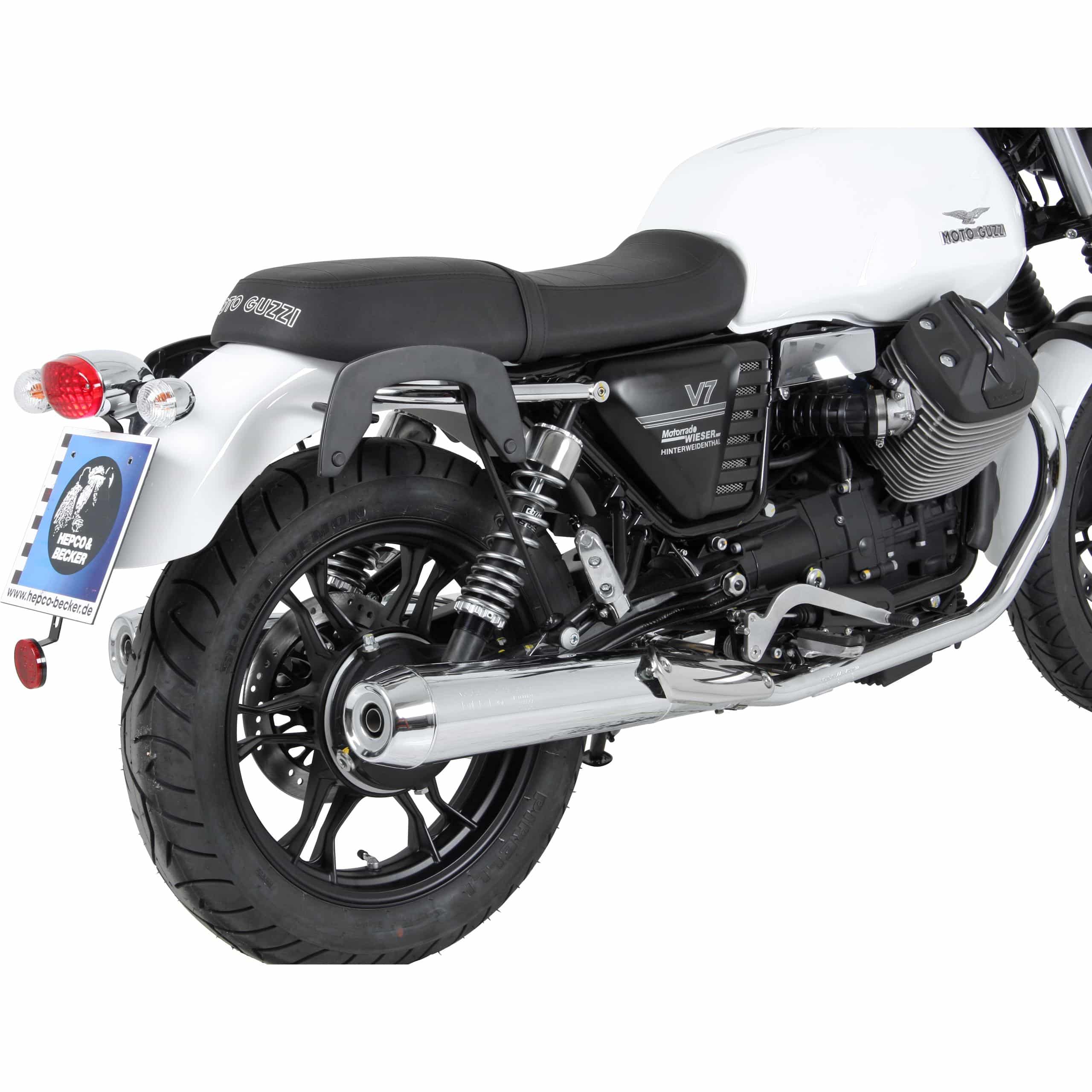 Hepco & Becker Seitentaschenhalter C-Bow schwarz für Guzzi V7 2008-2014 - Motorradzubehör - Motorradgepäck