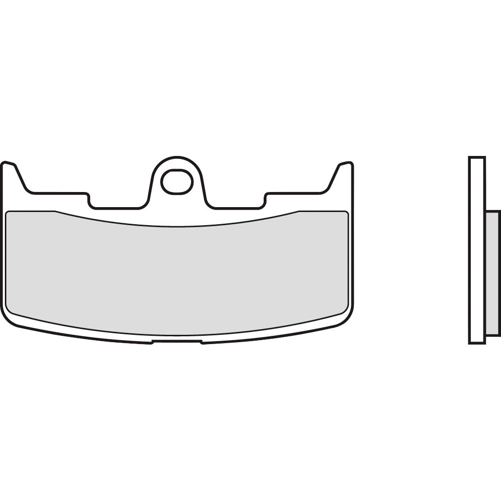 Plaquettes de frein Brembo métal fritté 07GR68.SA avant 91,6x48,5x7,9mm