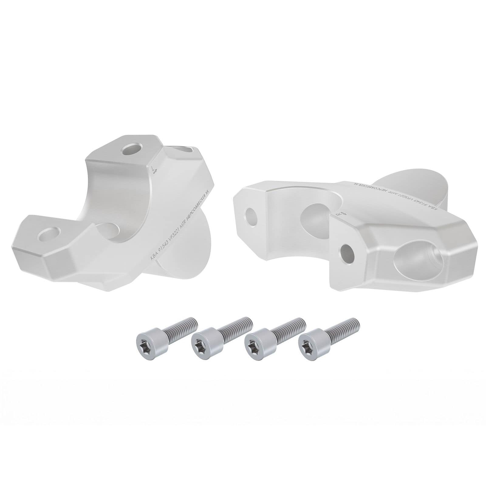 Hepco & Becker décalage guidon 32/21mm argent pour BMW R 1300 R