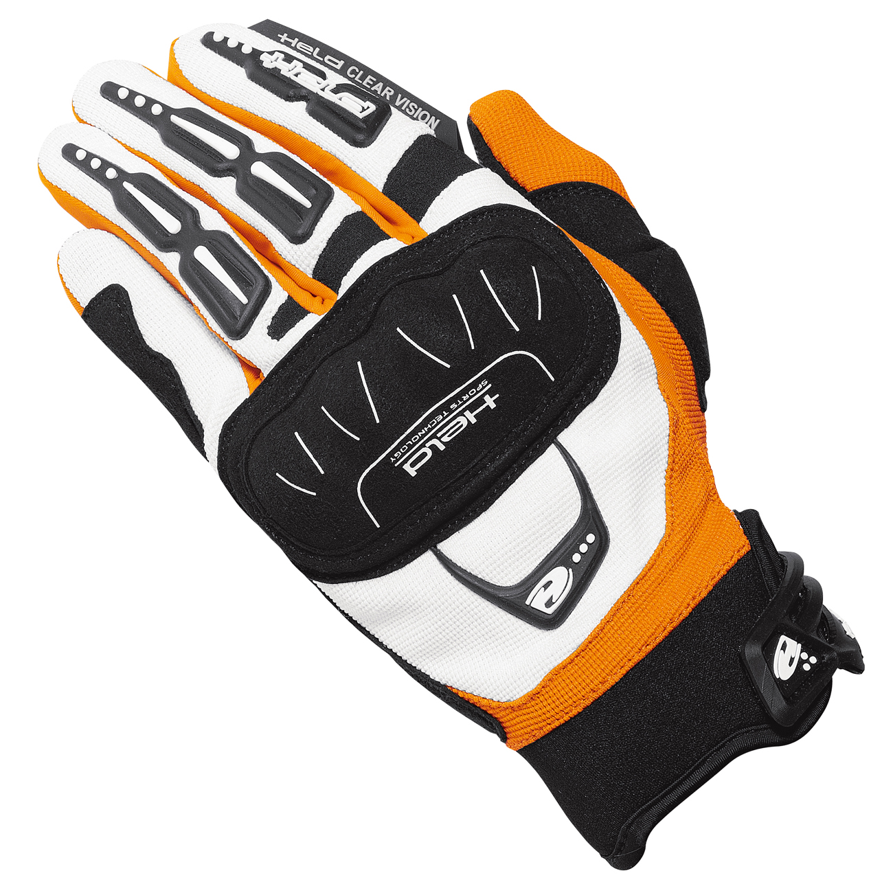 Held-Backflip Adventurehandschuh kurz weiß/orange 8-0001152007116806