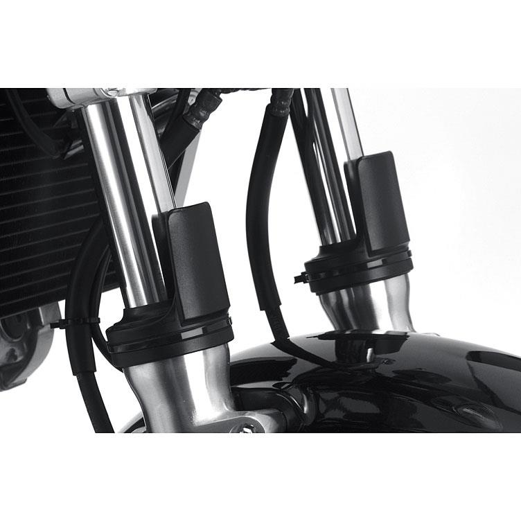 Hashiru Gabelprotektorpaar universal Ø 35-70 mm schwarz - Motorradteile & Ersatzteile - Verkleidungen & Abdeckungen
