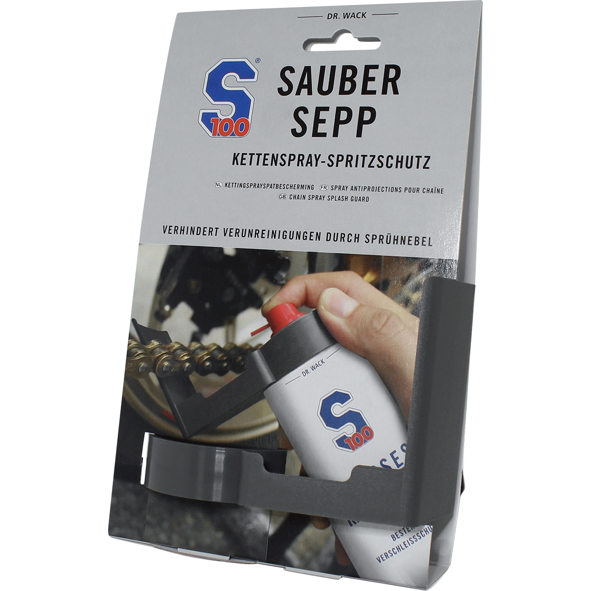 S100 Sauber Sepp Kettenspray-Spritzschutz - Motorradzubehör - Öle & Schmiermittel