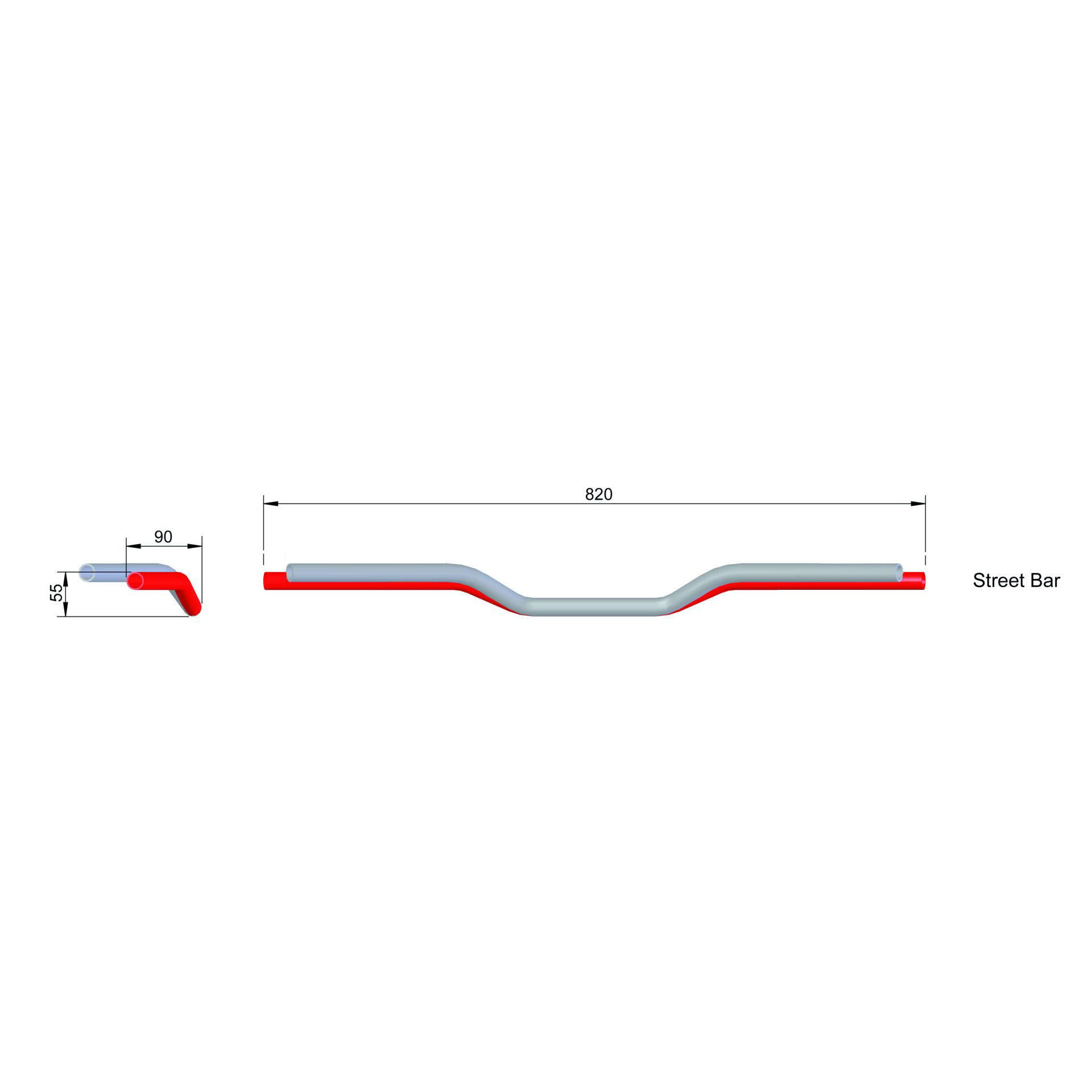 LSL-Lenker Ø22mm Alu Street Bar A00 820mm-0002370080000001