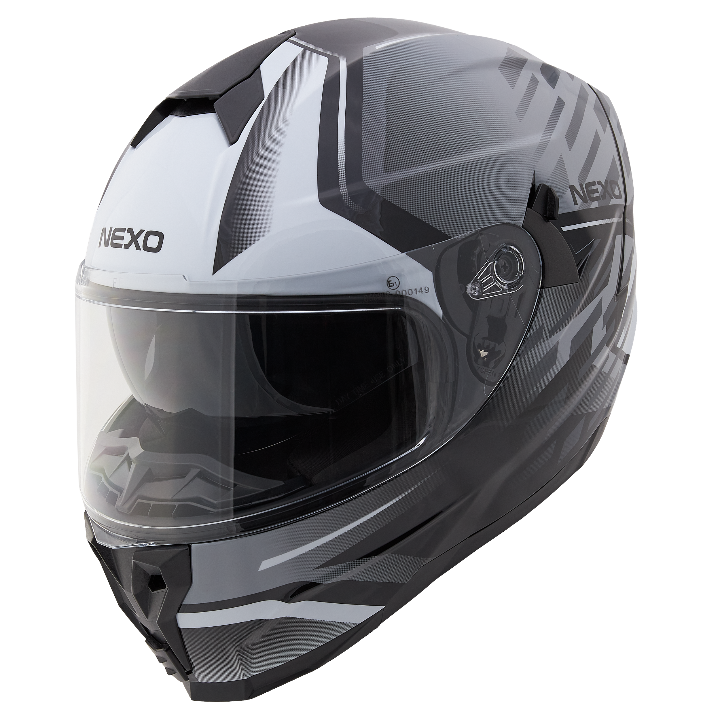 Nexo Integralhelm Comfort II Silber Dekor #26 L - Helme & Brillen - Motorradhelme