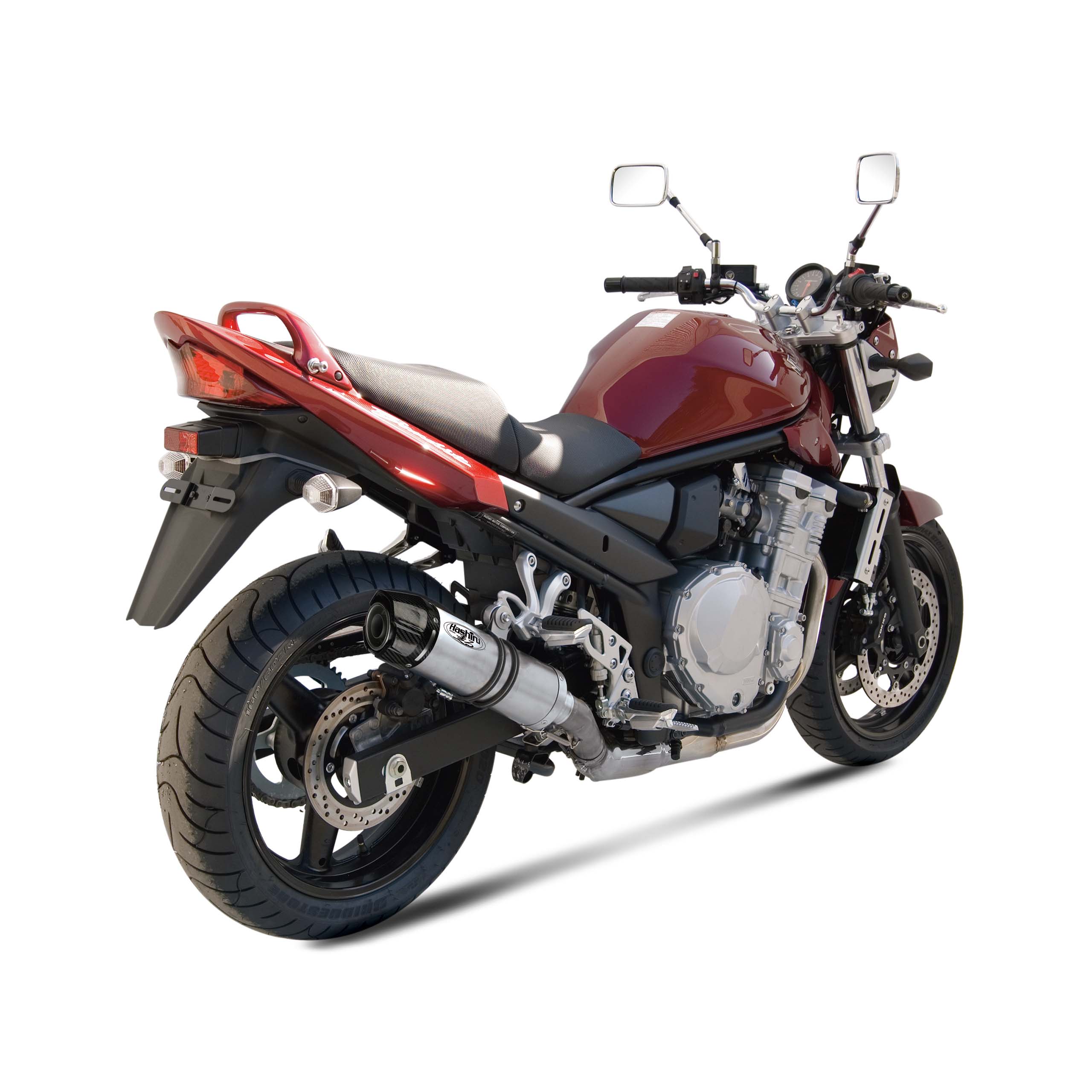 Hashiru Auspuff ST06 silber/carbon für Suzuki GSF/GSX 650 Bandit /S/ - Motorradteile & Ersatzteile - Auspuff