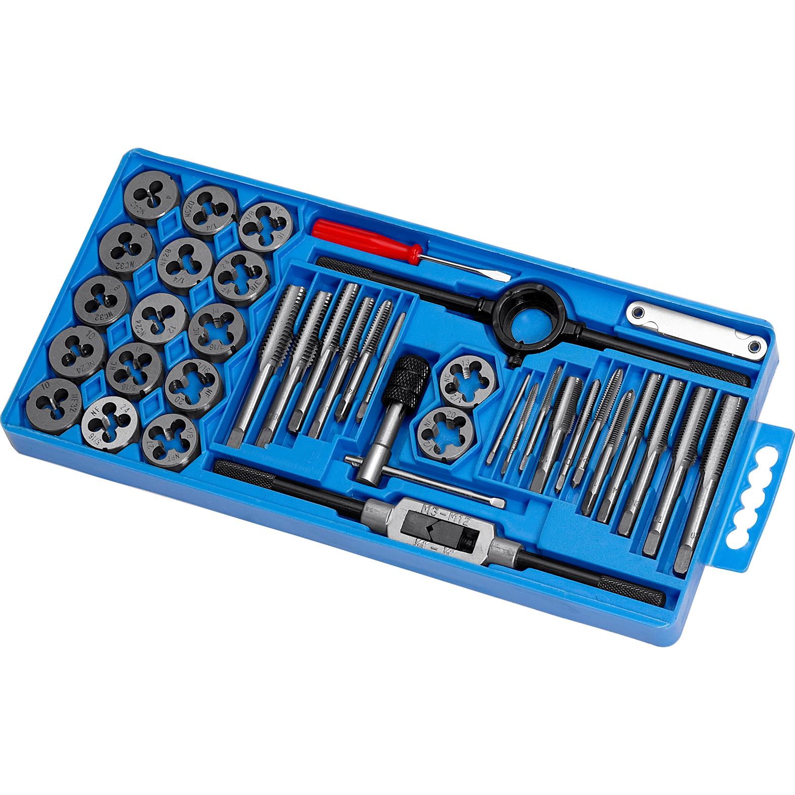 Hi-Q Tools-Gewindeschneider Set 40-teilig M3-M12-5531821098000460