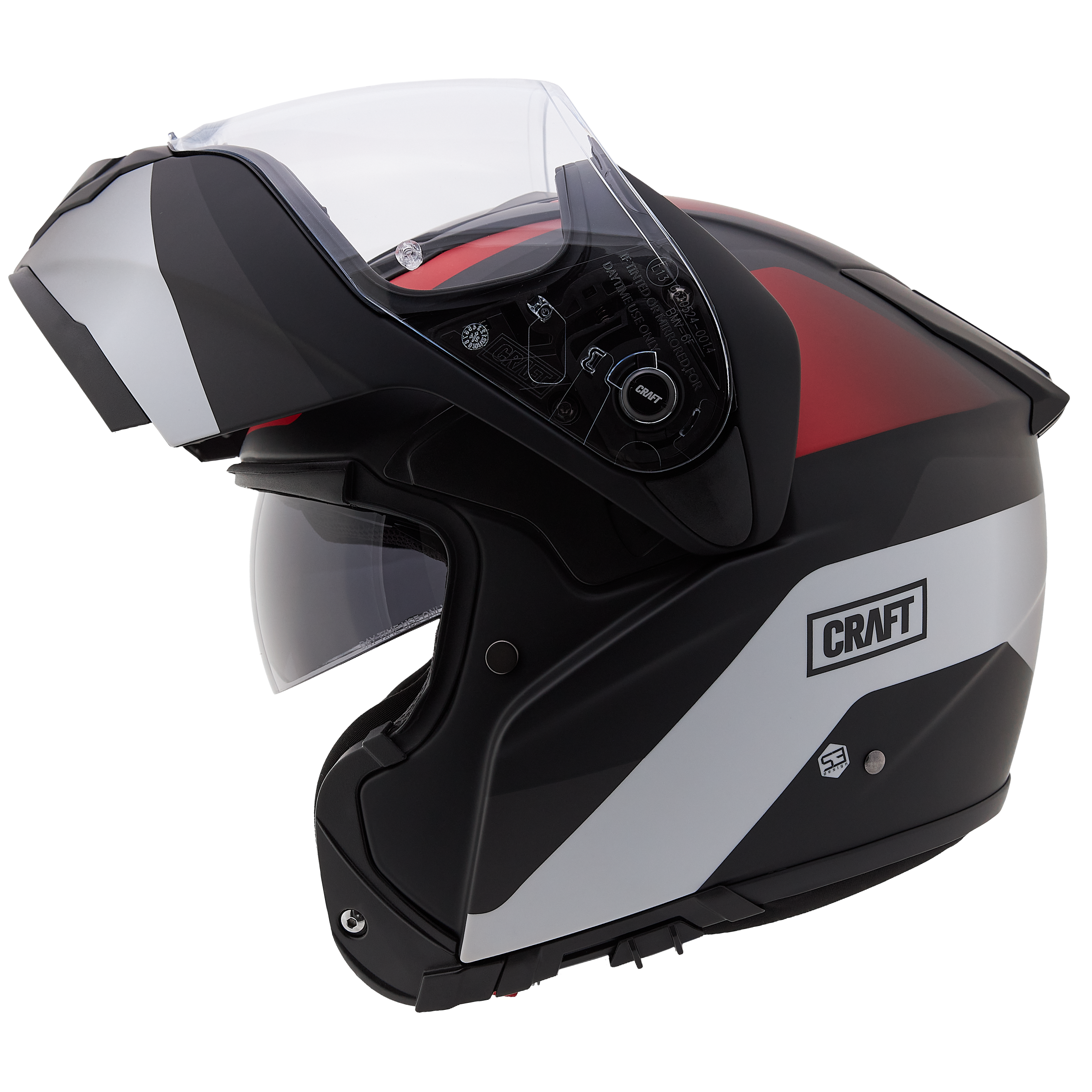 Craft-Fiberglas Klapphelm Tour Rot Dekor #26 M-4701271999051009