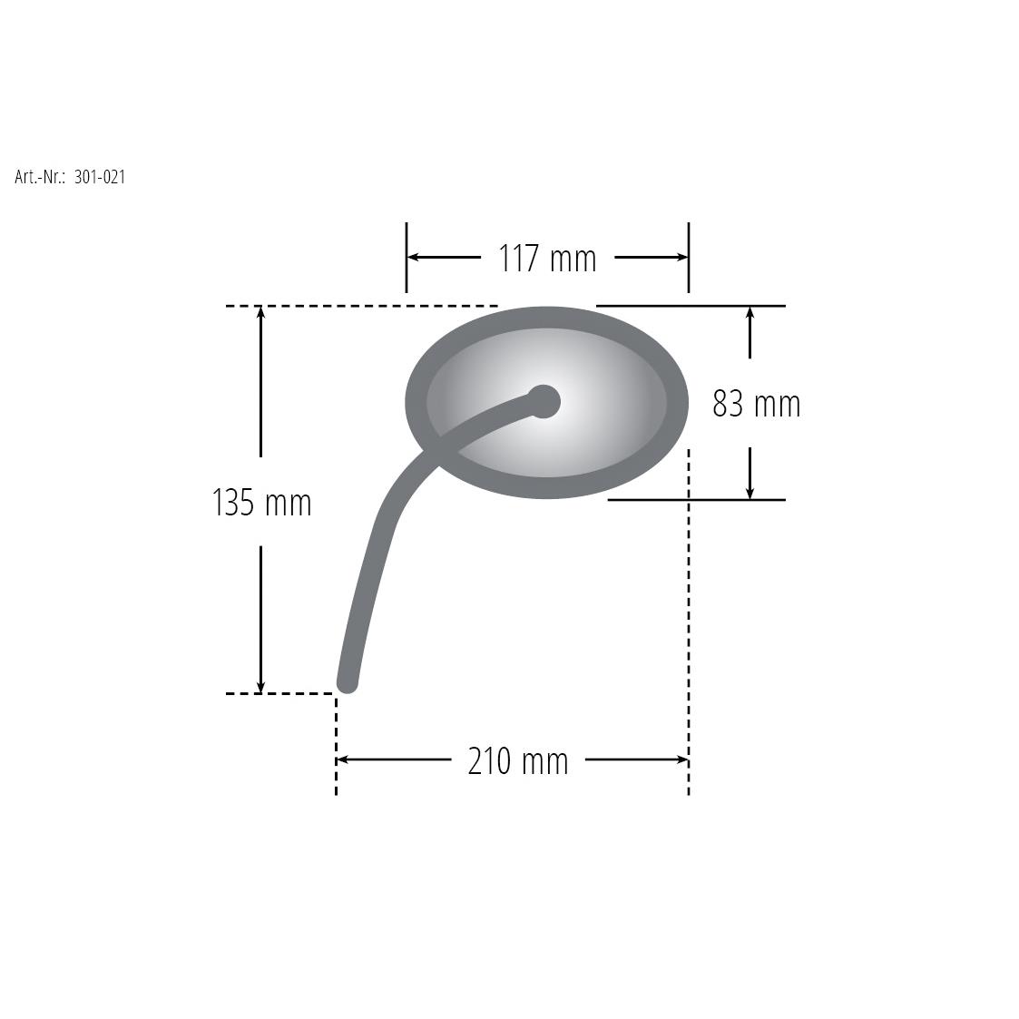 Highsider-Lenkerspiegel M10x1,25R+L Victory-X Alu schwarz-5732491113004810