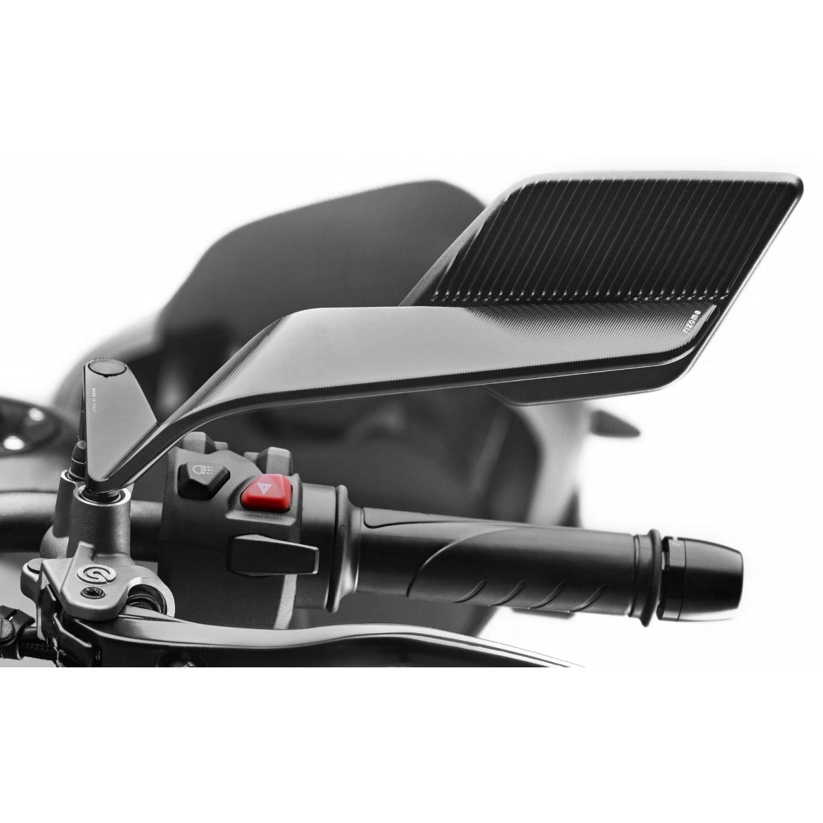 Rizoma-Lenkerspiegelpaar ohne Aufnahme Stealth-Max Naked BSN140-0001256113000002