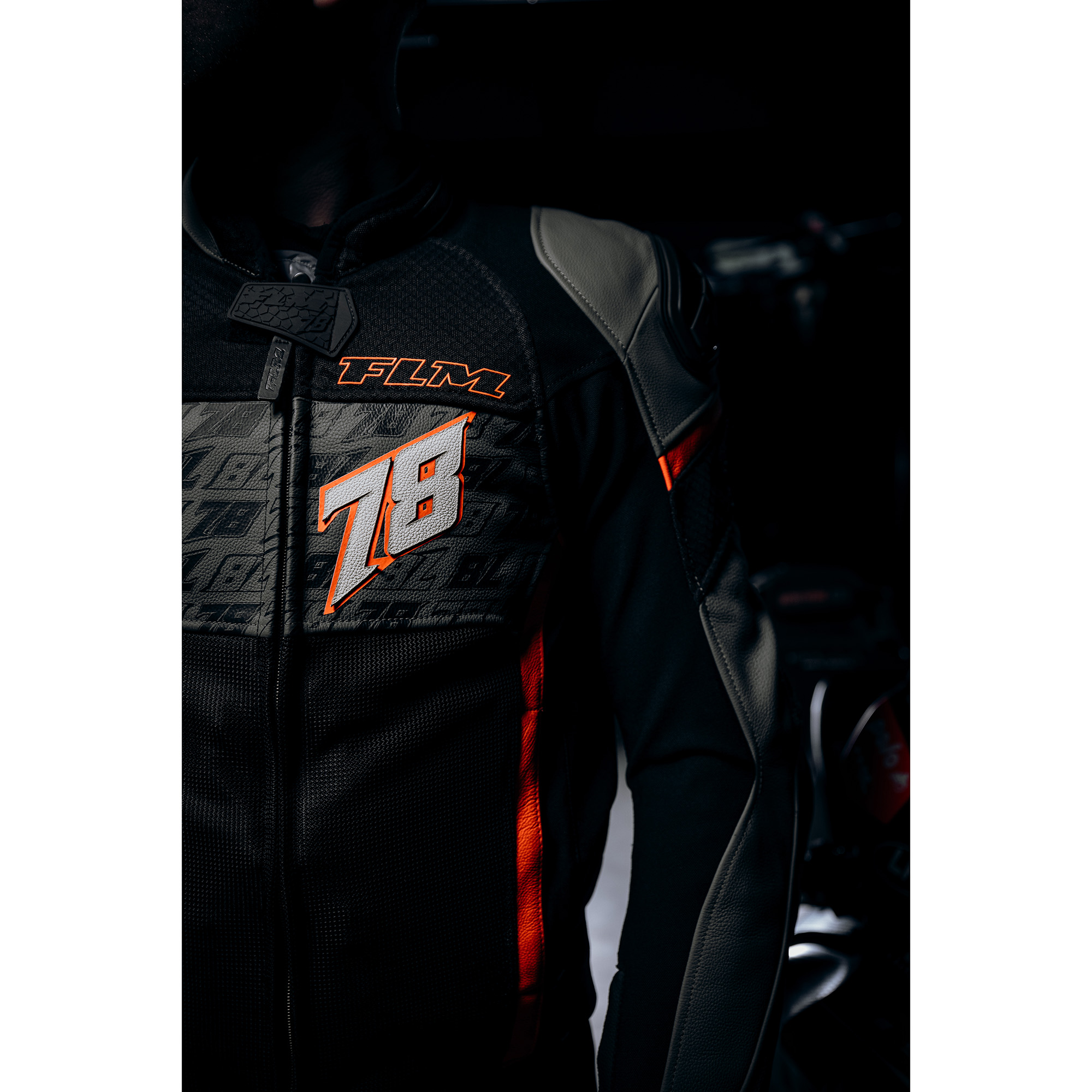 FLM-Mugello Air Leder-/Textiljacke schwarz/rot 50-1006391999002306