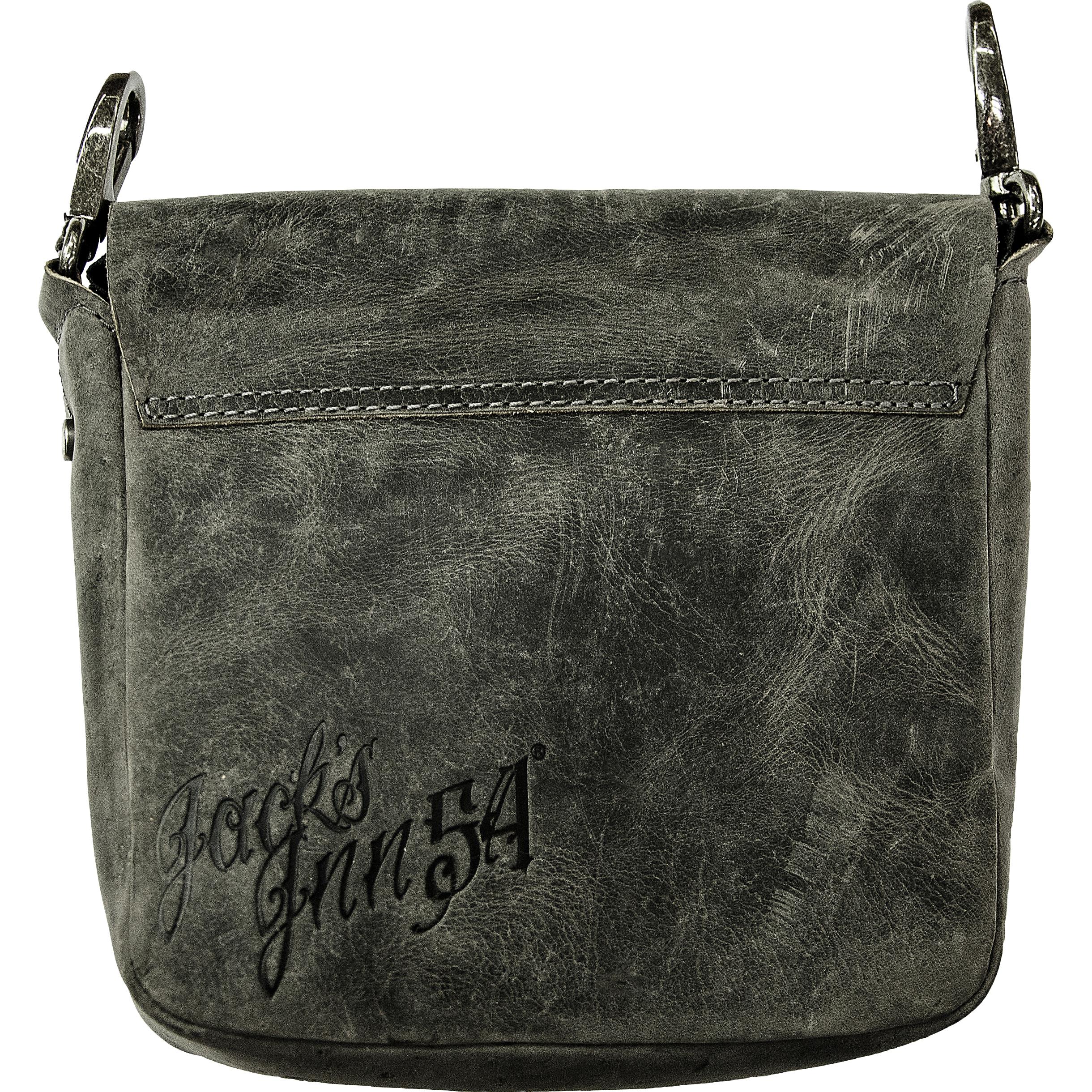 Jack's Inn 54-Leder Gürtel-/Umhängetasche "Black Thunder"-5726971207999180