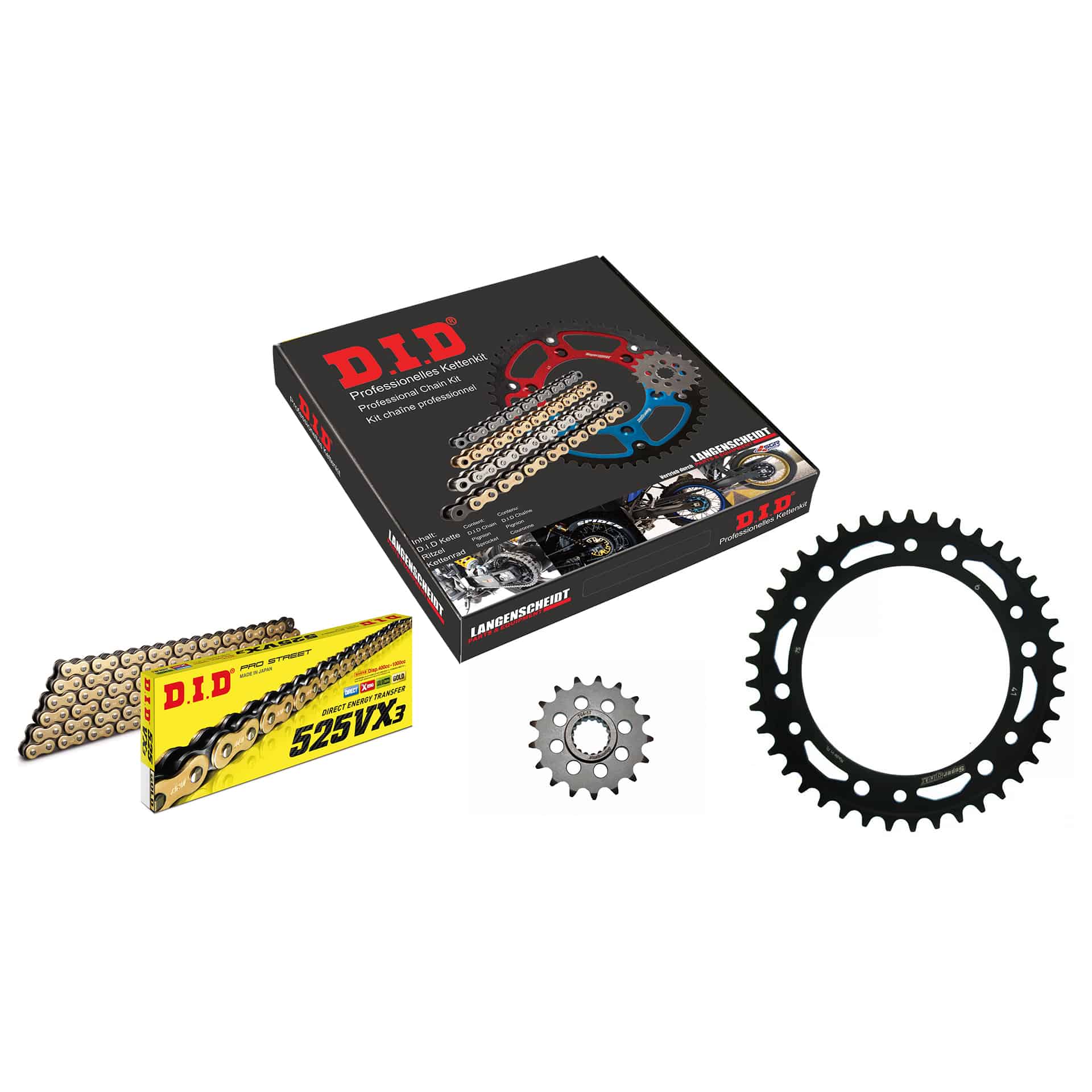 D.I.D. kit catena 525VX3(G&B) rivetto X 17/41/116 per BMW F 650 GS 2008