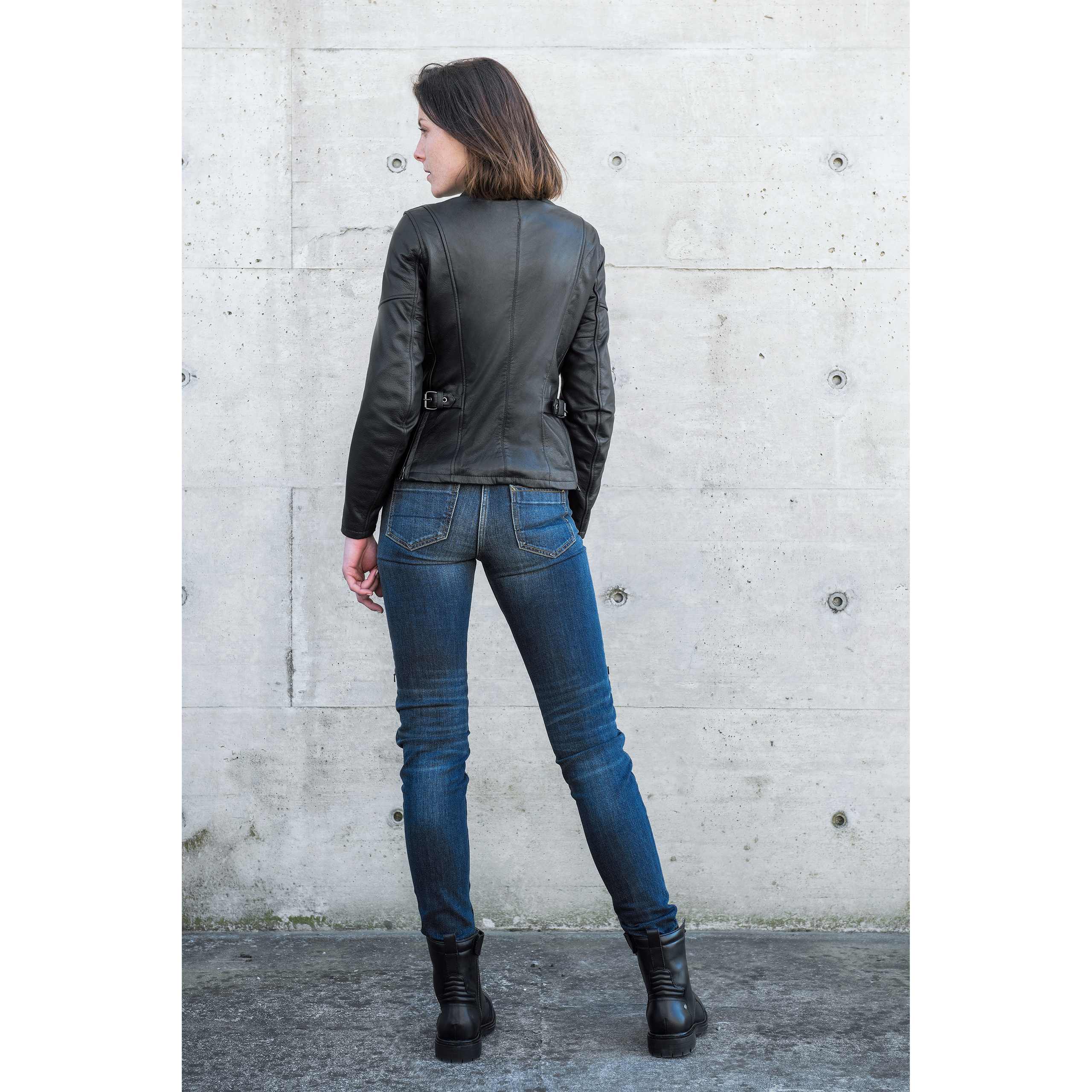 SPIDI-Rock Damen Lederjacke schwarz 42 (IT 48)-1006291999001408