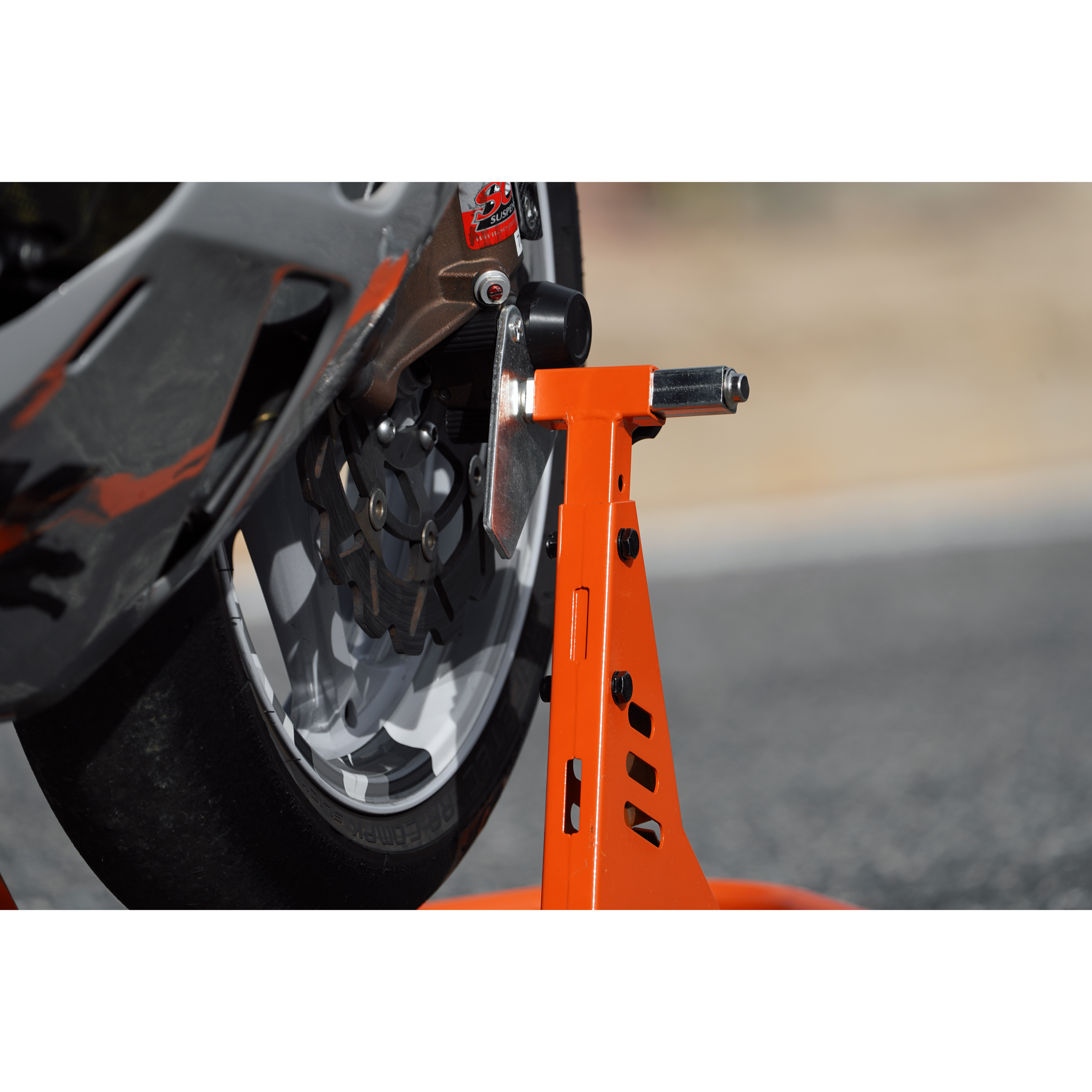 Hi-Q Tools-Montageständer IV vorne orange unter Gabelholme-5750001148000110