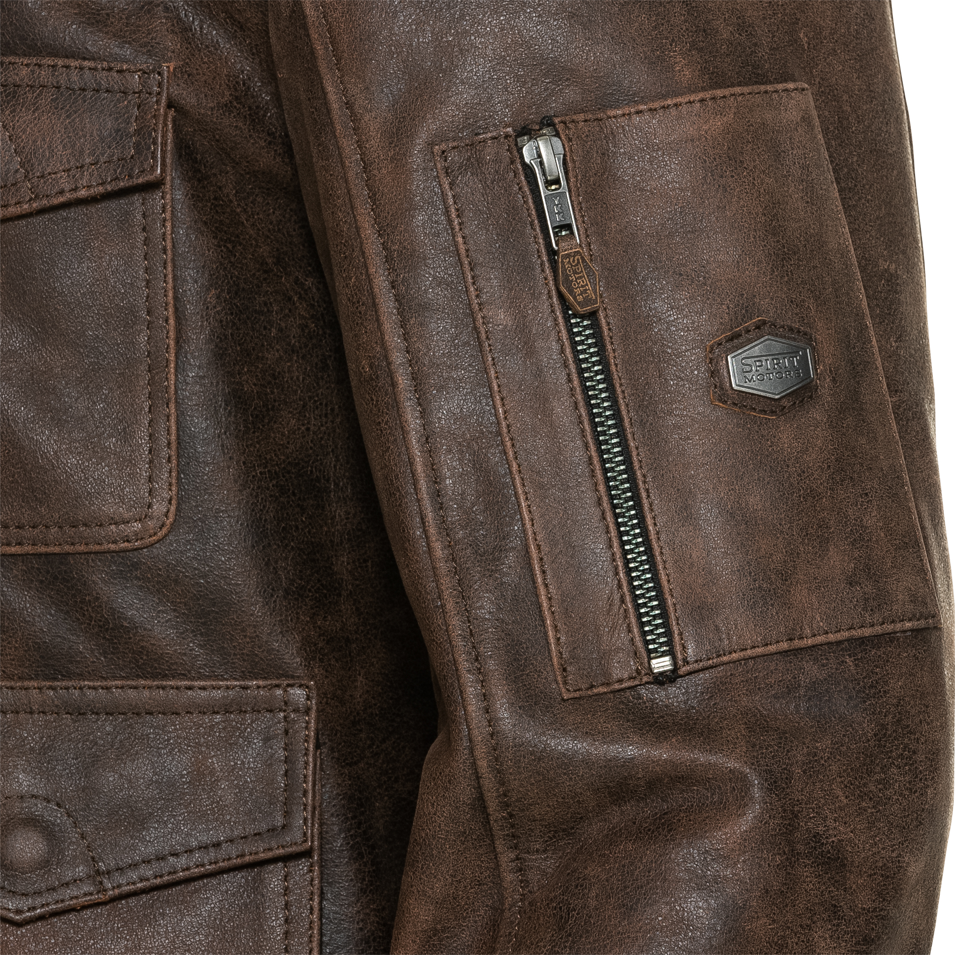 Spirit Motors-Antik Lederjacke 5.0 braun 3XL-1005801999006013
