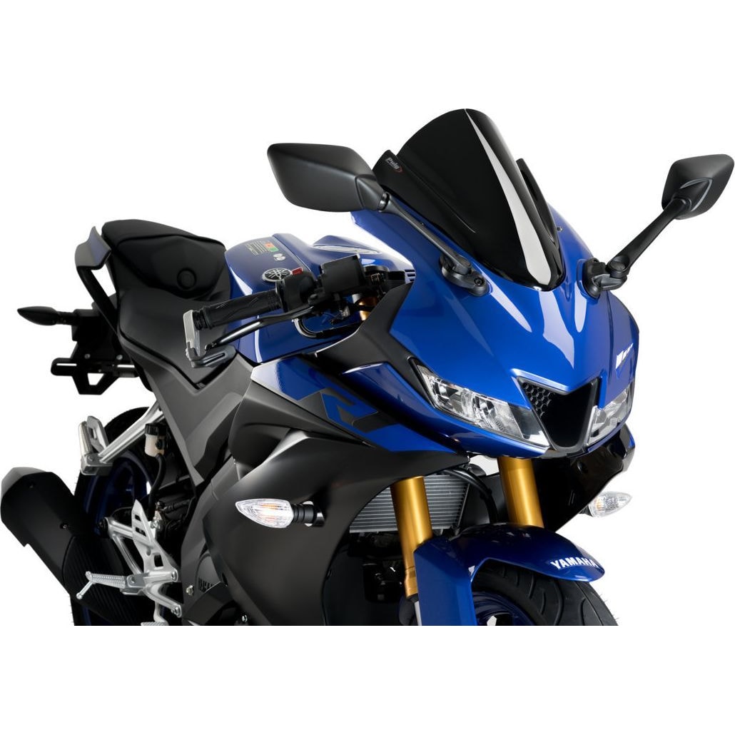 Puig Z-Racingscheibe schwarz für Yamaha YZF R 125 2019-2022 - Motorradteile & Ersatzteile - Verkleidungen & Abdeckungen