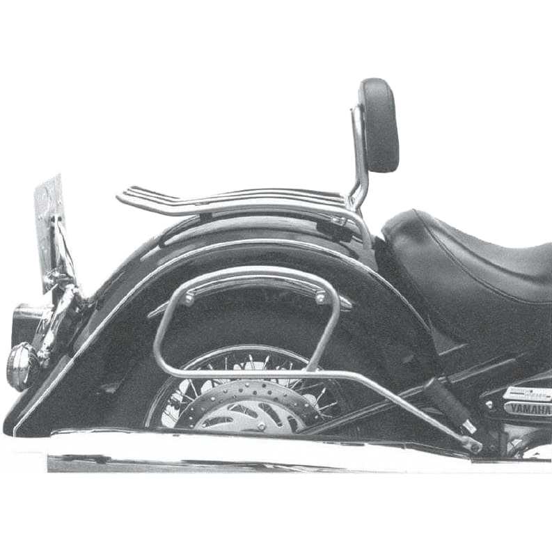 Hepco & Becker Solorack mit Rückenpolster chrom für Yamaha XV 1600 Wild Sta - Motorradzubehör - Motorradgepäck