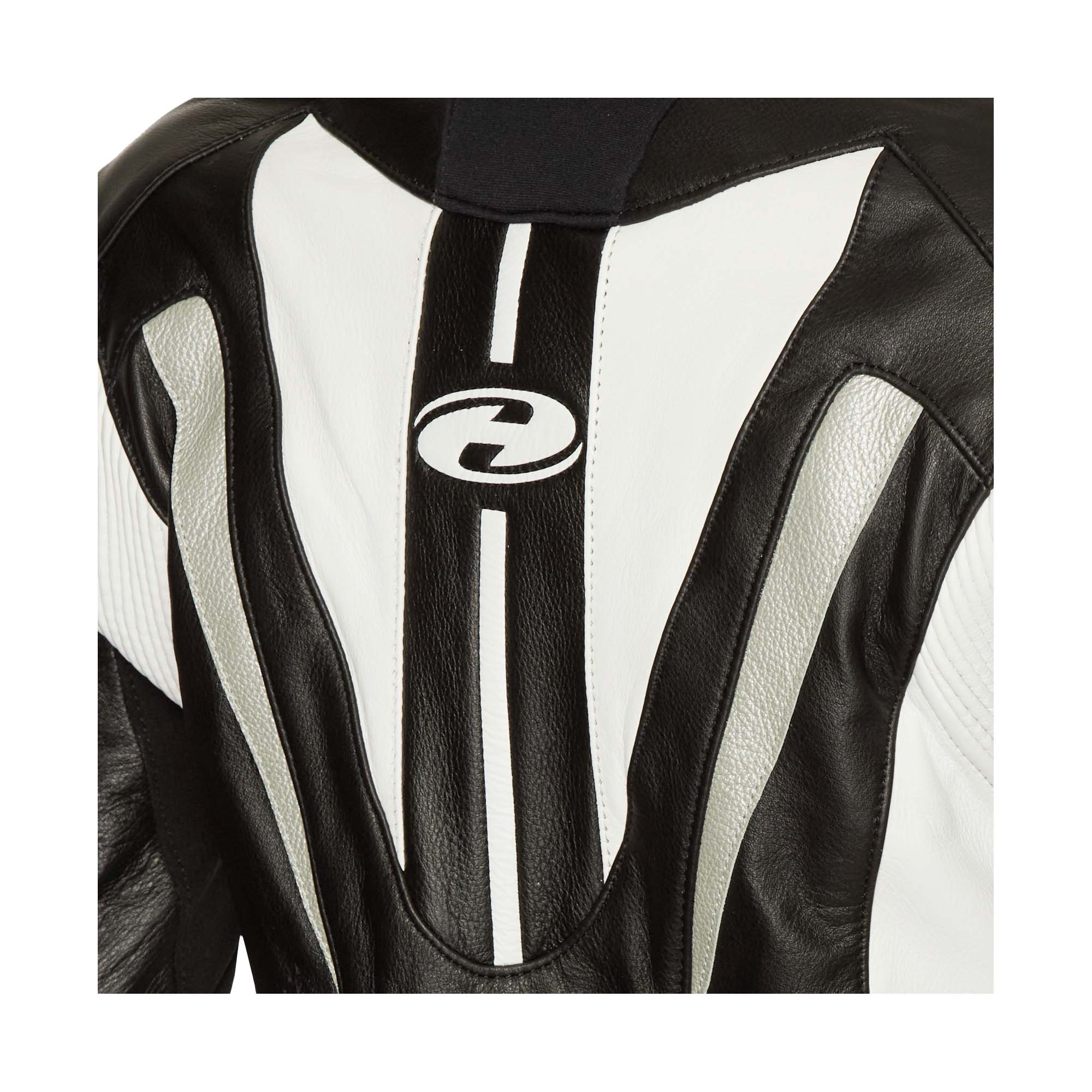 Held-Debbie II Damen Lederjacke schwarz/weiß 84 (42 lang)-1005911999004428