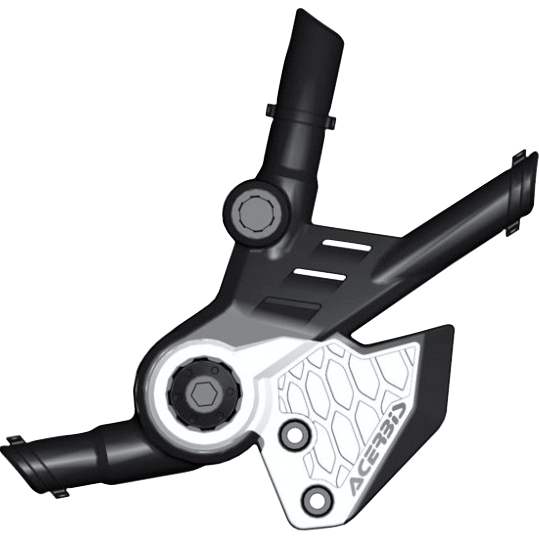 Acerbis Rahmenprotektorenpaar X-Grip schwarz/weiß für R 1200/1250 GS - Motorradteile & Ersatzteile - Anbauteile