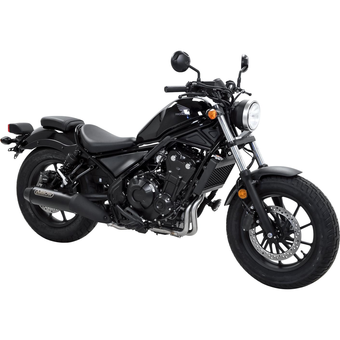 Arrow Exhaust Rebel Auspuff 74504RB schwarz/Carbon für CMX 500 Rebel 17-22 - Motorradteile & Ersatzteile - Auspuff