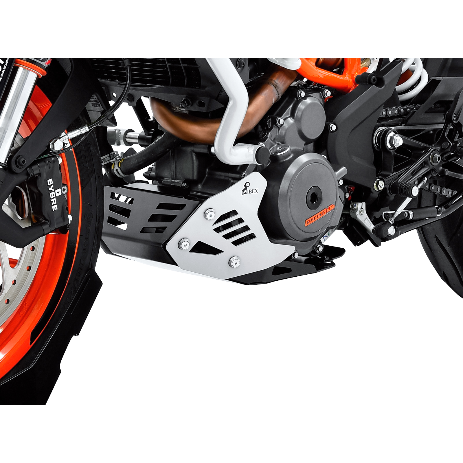 Zieger Motorschutz Alu silber/schwarz für KTM Duke 390 2017- - Motorradteile & Ersatzteile - Verkleidungen & Abdeckungen