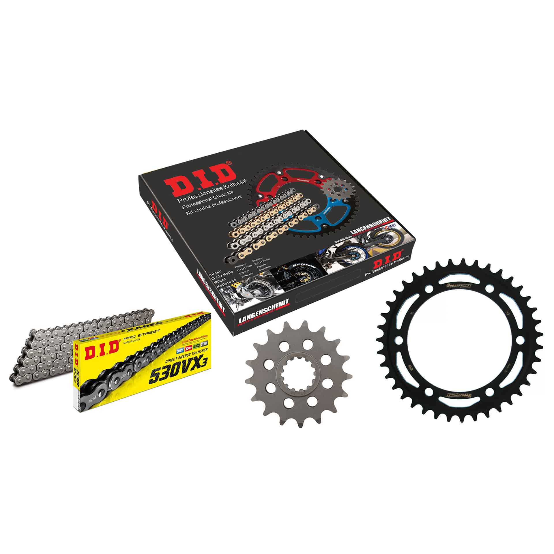 D.I.D. Chain kit 530VX3 rivet X 17/39/110 for FJ 1200 /A 1991-1995