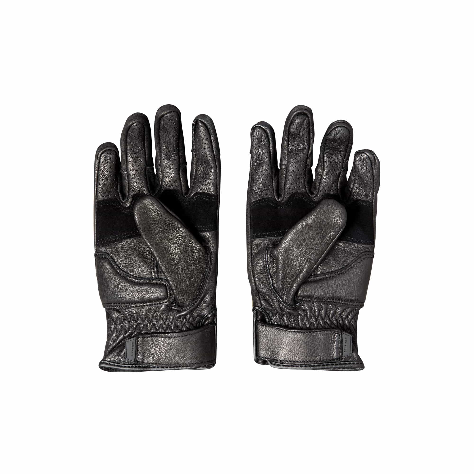 Belstaff-Hampstead Lederhandschuhe schwarz/grün-0000550003073