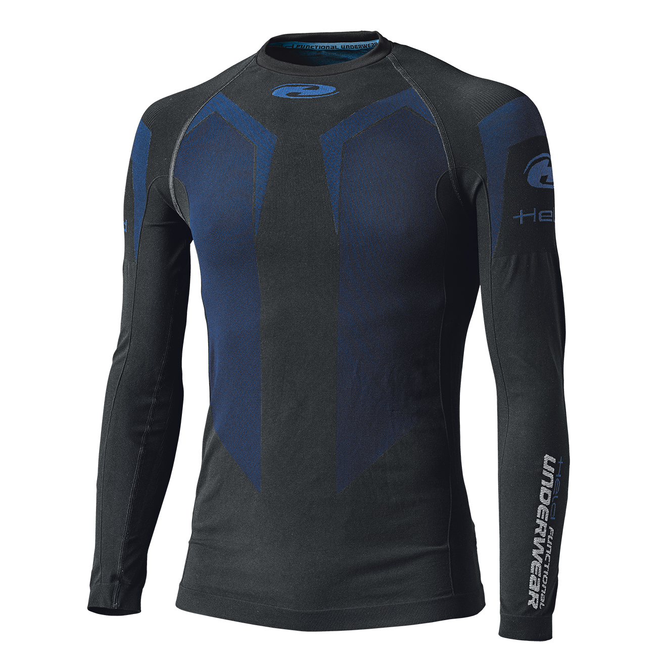 Held 3D-Skin Cool Funktionsshirt langarm schwarz/blau S - Motorradbekleidung - Motorradbekleidung Herren