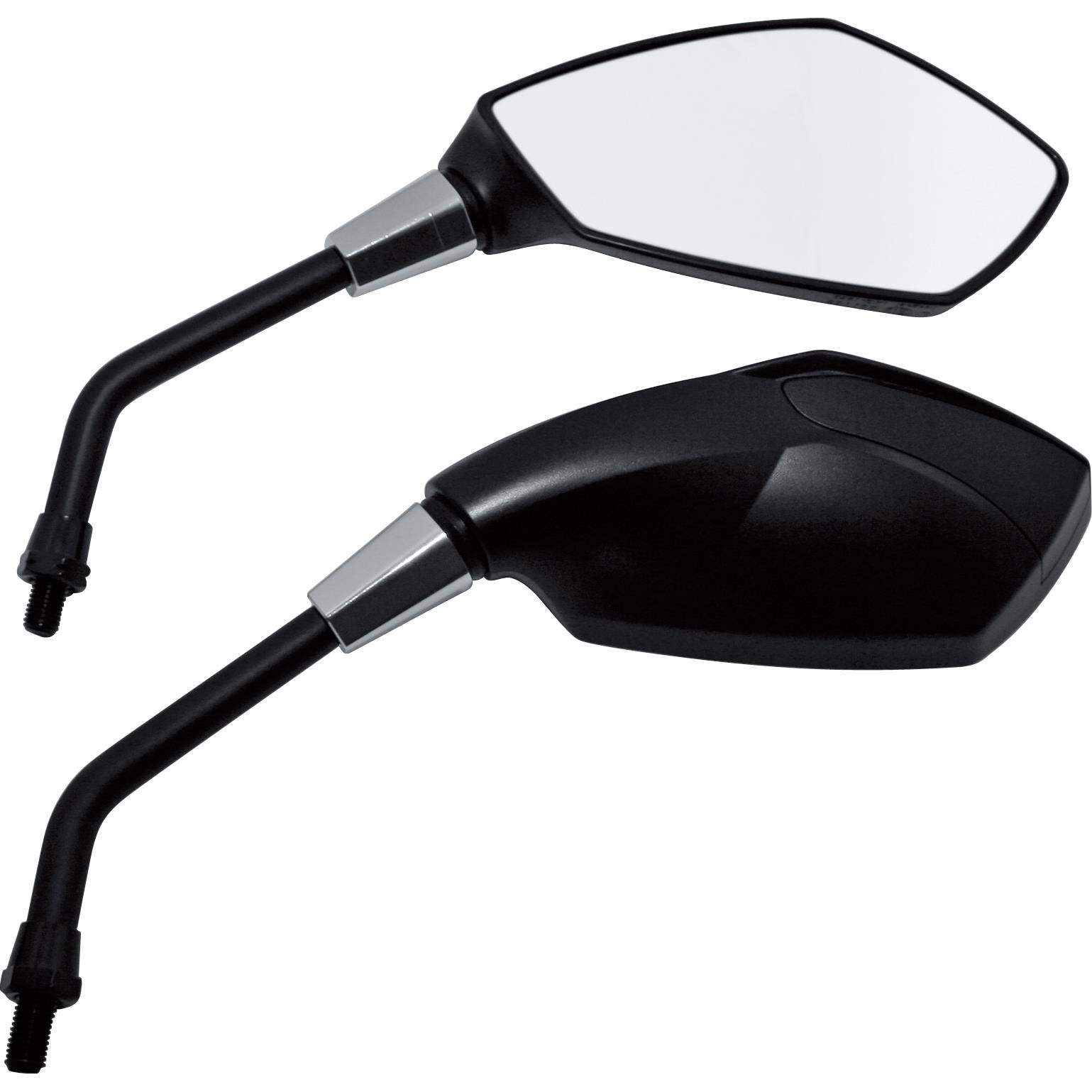 Shin Yo Lenkerspiegelpaar M10x1,25R Ravenna schwarz/silber - Motorradteile & Ersatzteile - Motorradspiegel