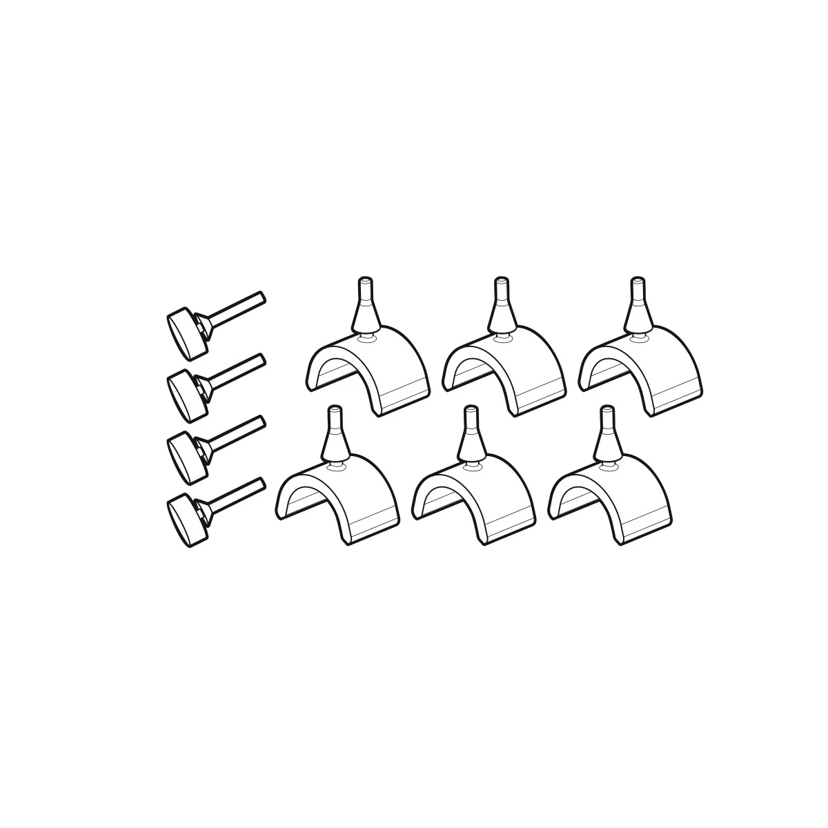 Shad spare part D1B23GOR rubber set for SH23