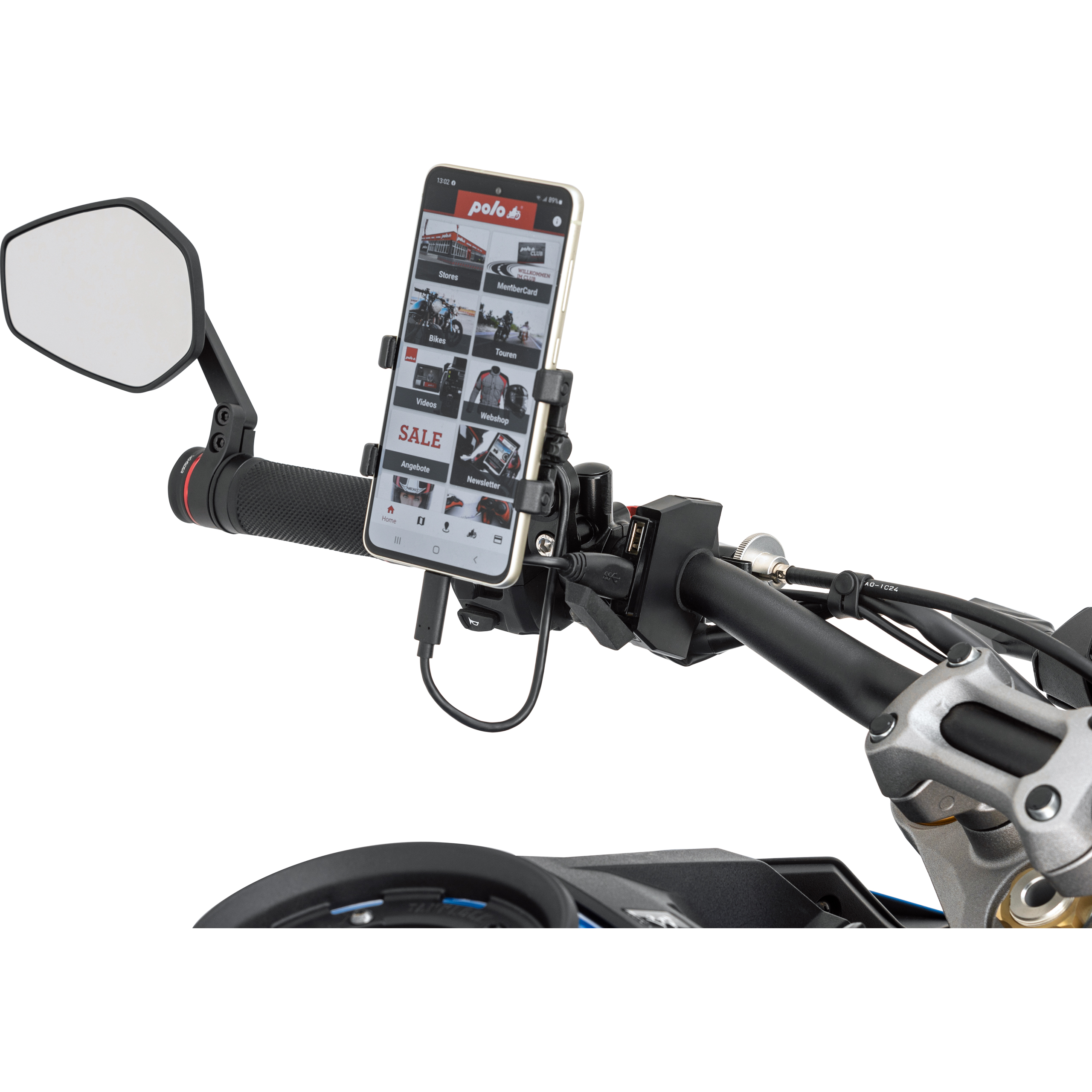 Highsider-Lenkerendenspiegel für 22/25,4/30mm Polo-Edition kurz-5740011112004950