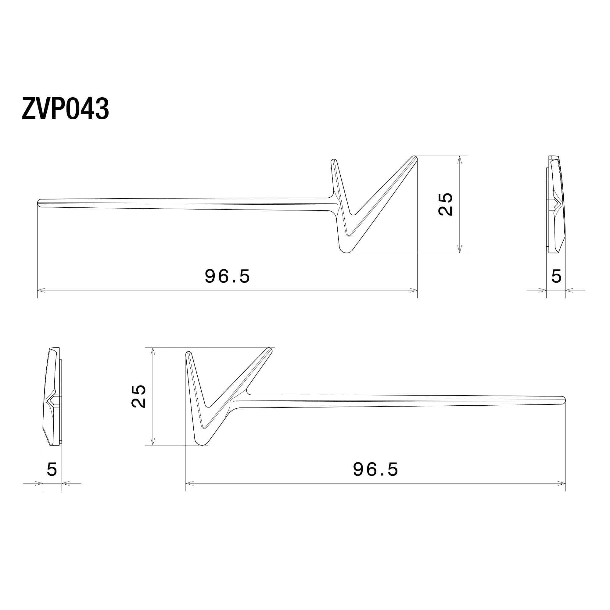 Rizoma-Logo/icon tag Paar Alu V hinten ZVP043A silber für Vespa GTS-0000104128001000