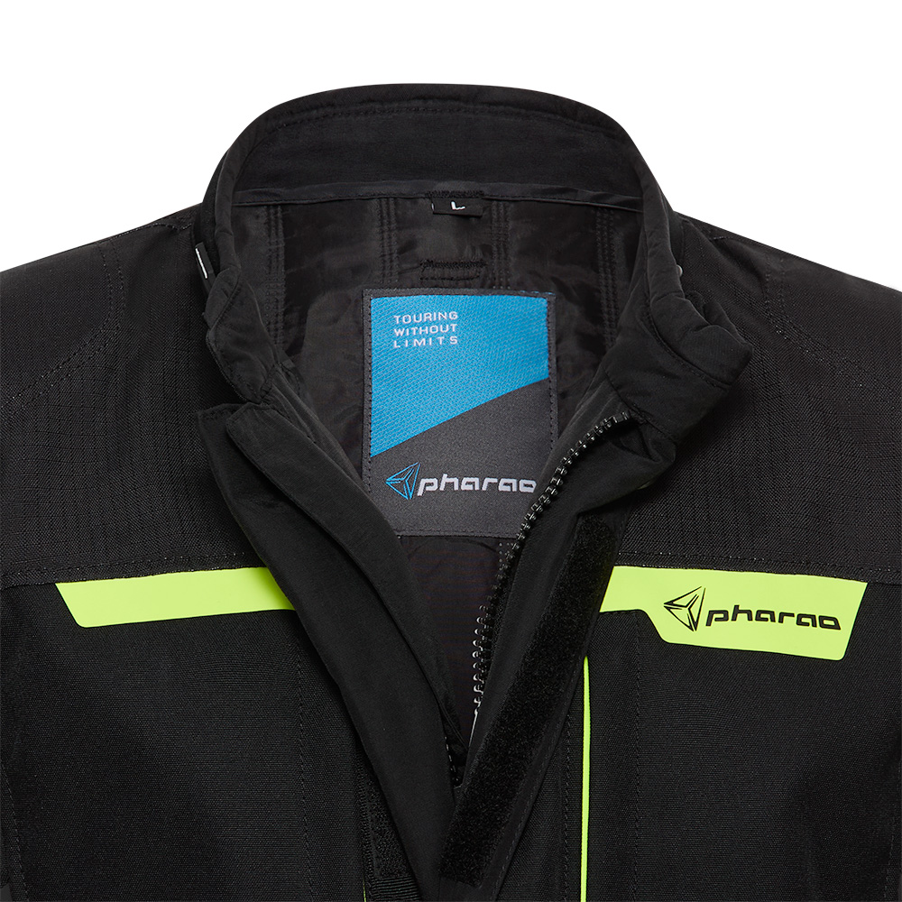 Pharao-Korab WP Textiljacke schwarz/grau/neongelb XL-0000855003096011