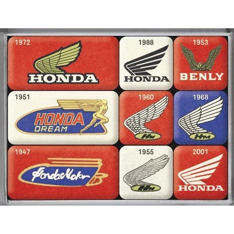 Nostalgic-Art-Magnet-Set - "Honda MC - Logo Evolution"-0002869