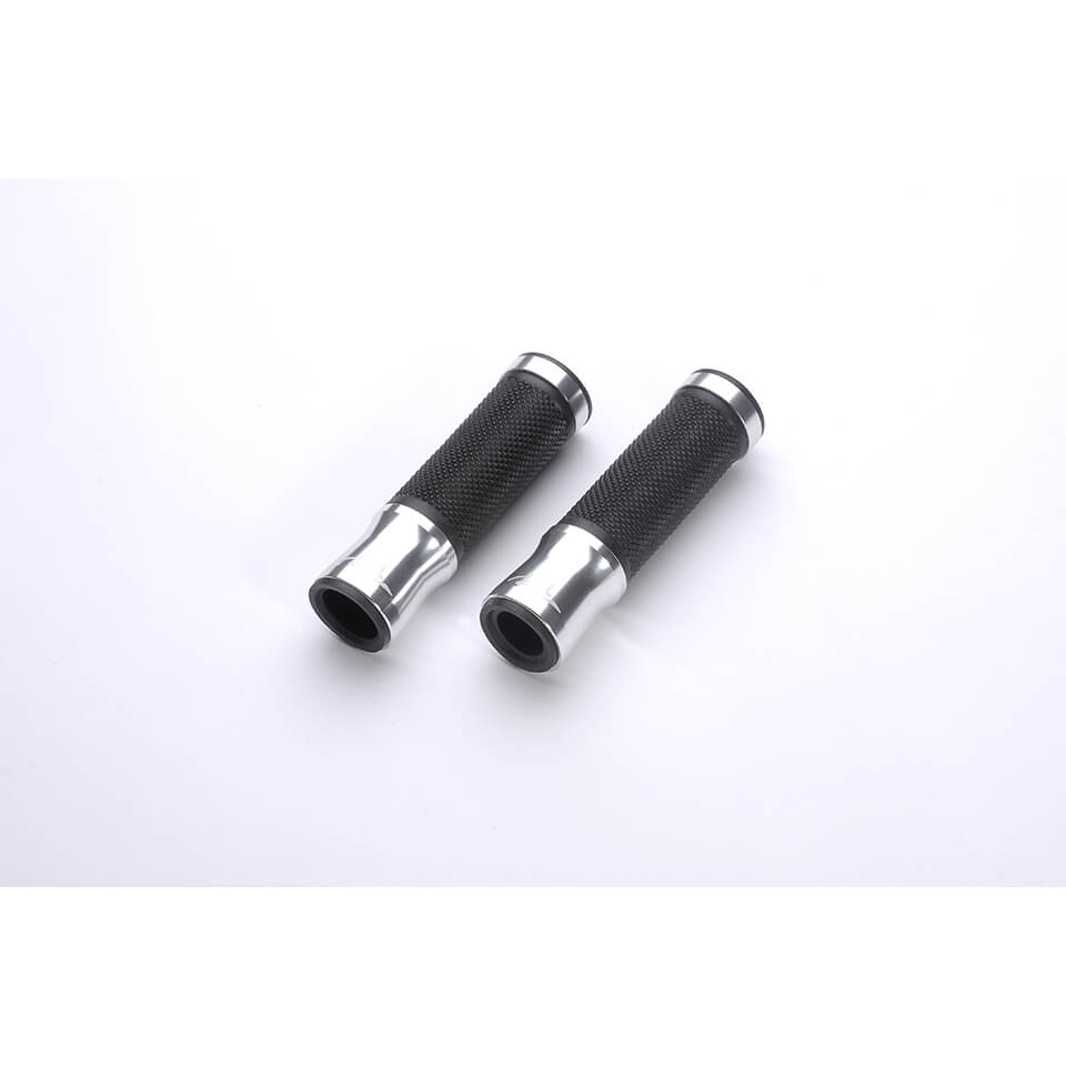 LSL Lenkergriffgummipaar 22mm Style schwarz/silber - Motorradteile & Ersatzteile - Lenker, Griffe & Hebel