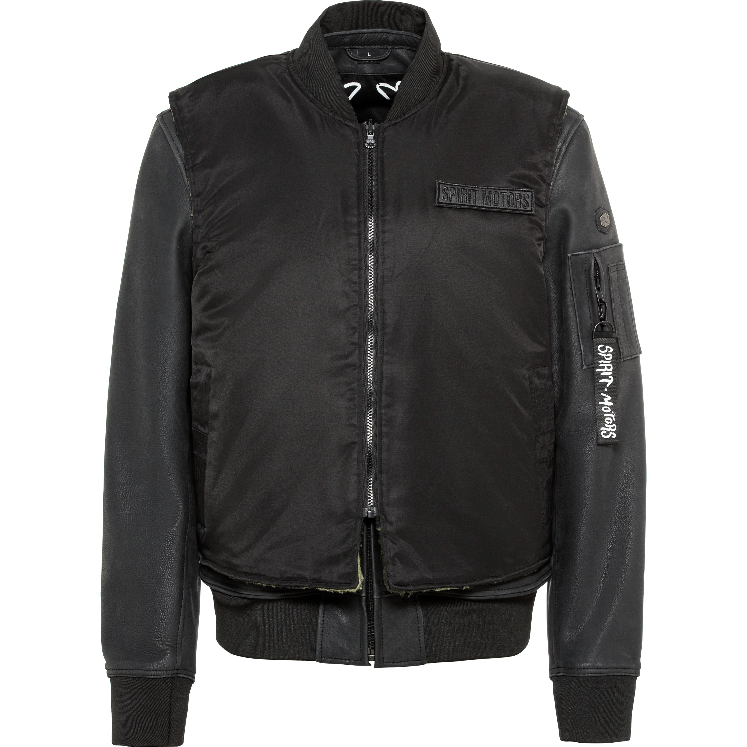 Spirit Motors-Mad Jason Lederjacke schwarz XL-1006381999001011